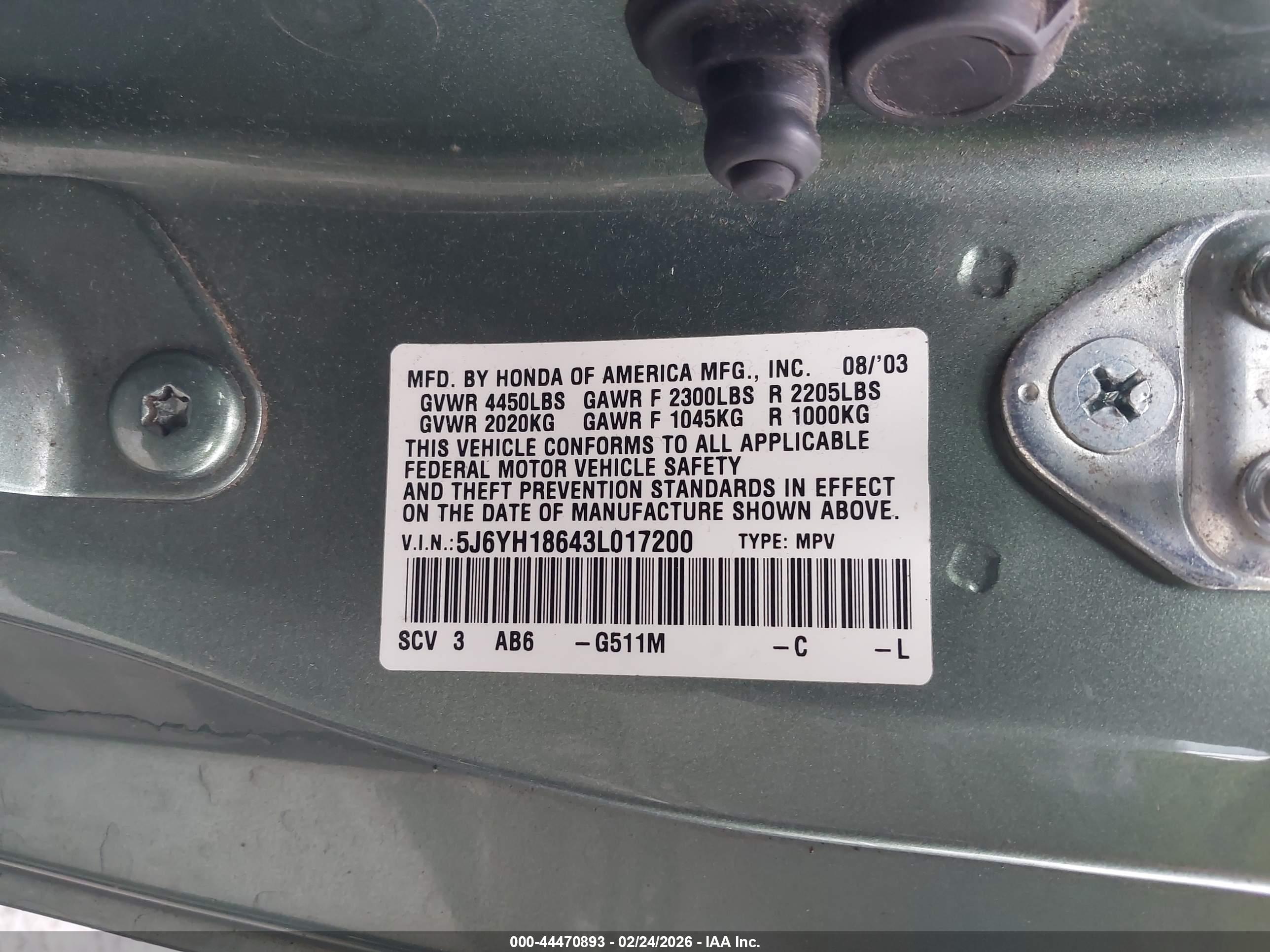 HONDA ELEMENT image 9