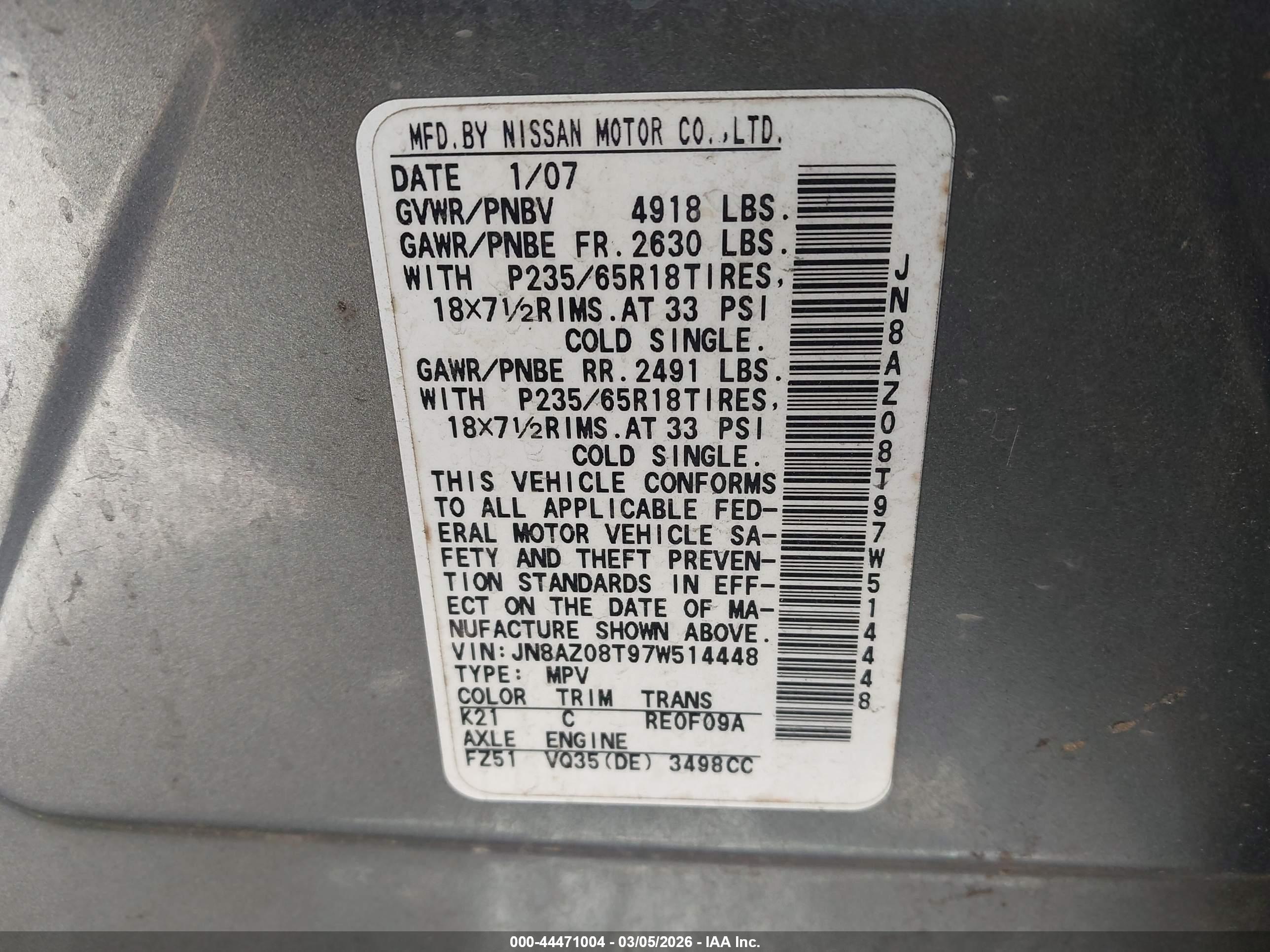 NISSAN MURANO image 9
