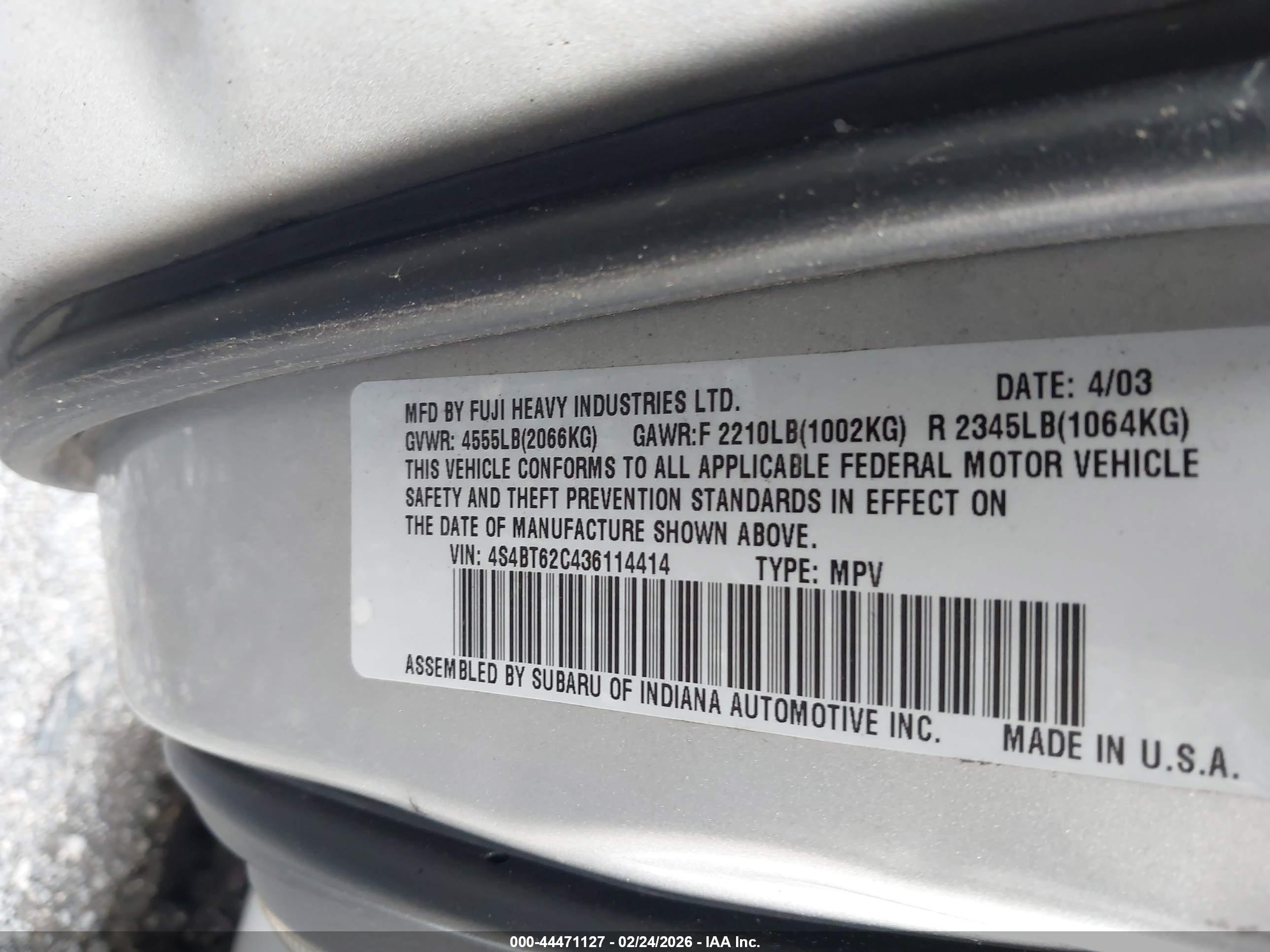 SUBARU BAJA image 9