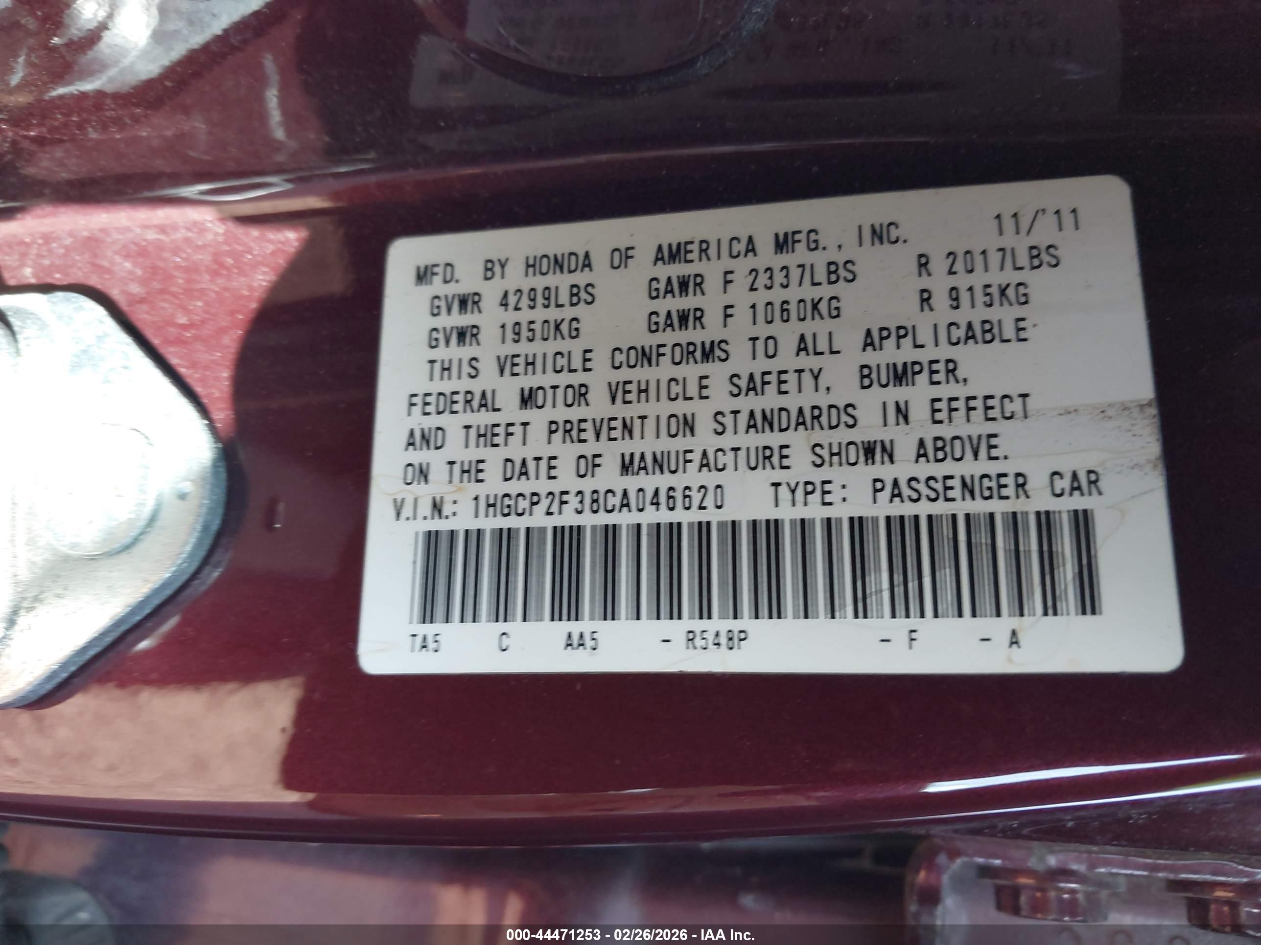 HONDA ACCORD image 9