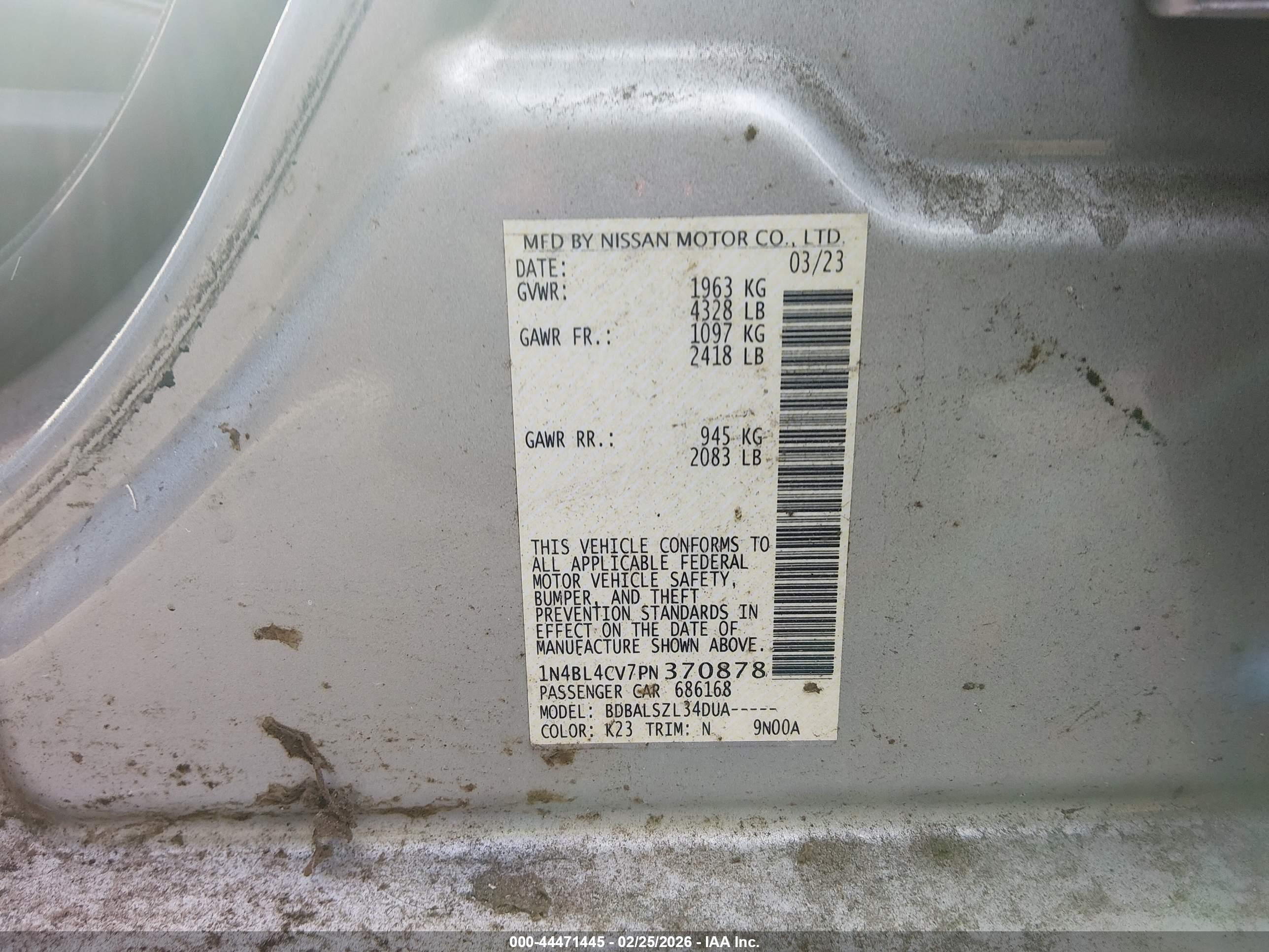 NISSAN ALTIMA image 9