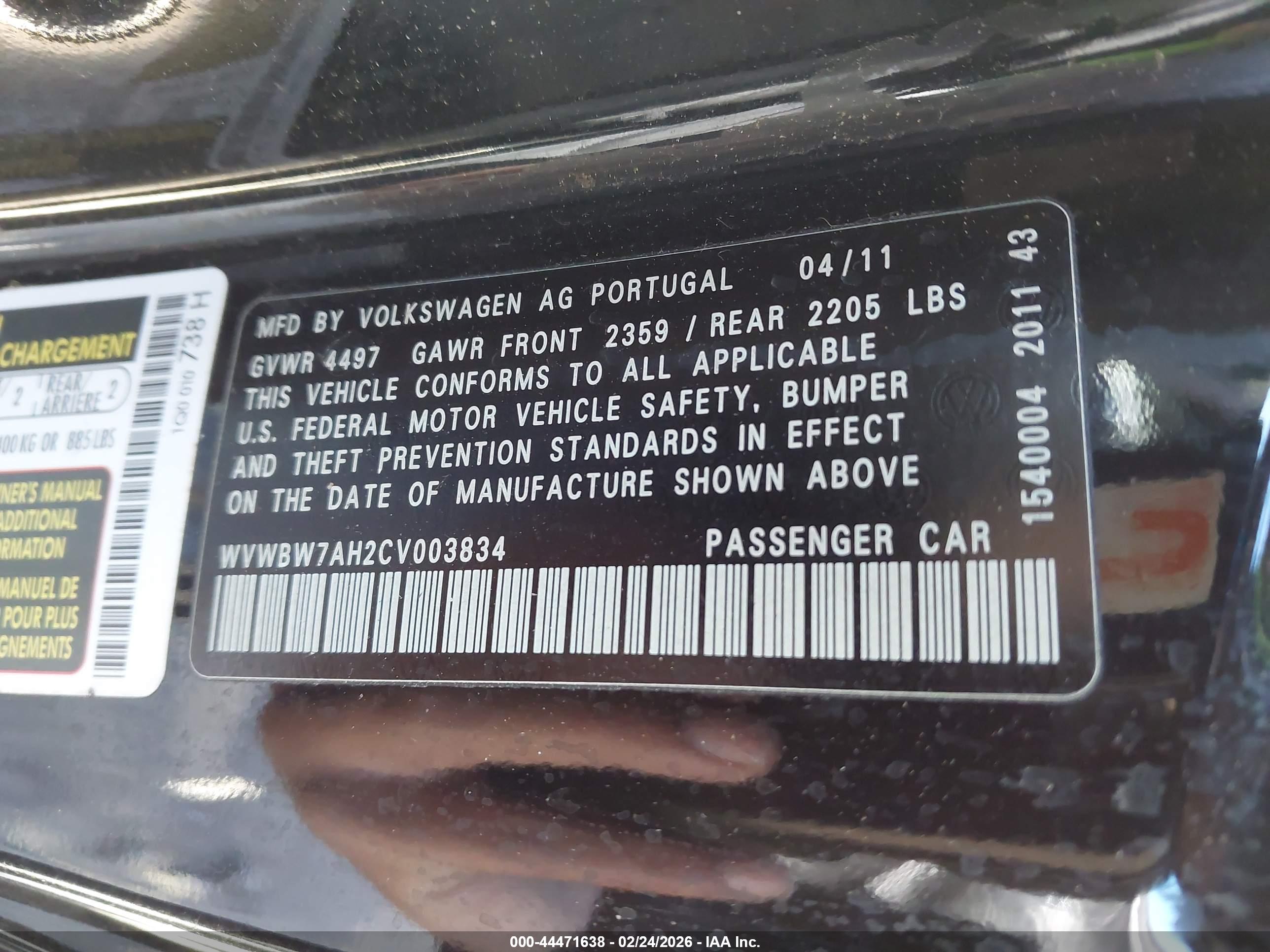 VOLKSWAGEN EOS image 9