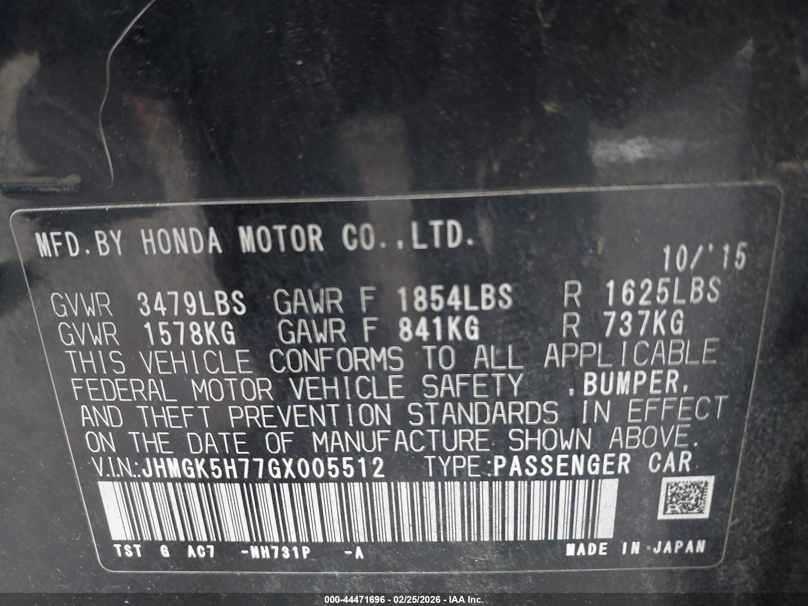HONDA FIT image 9