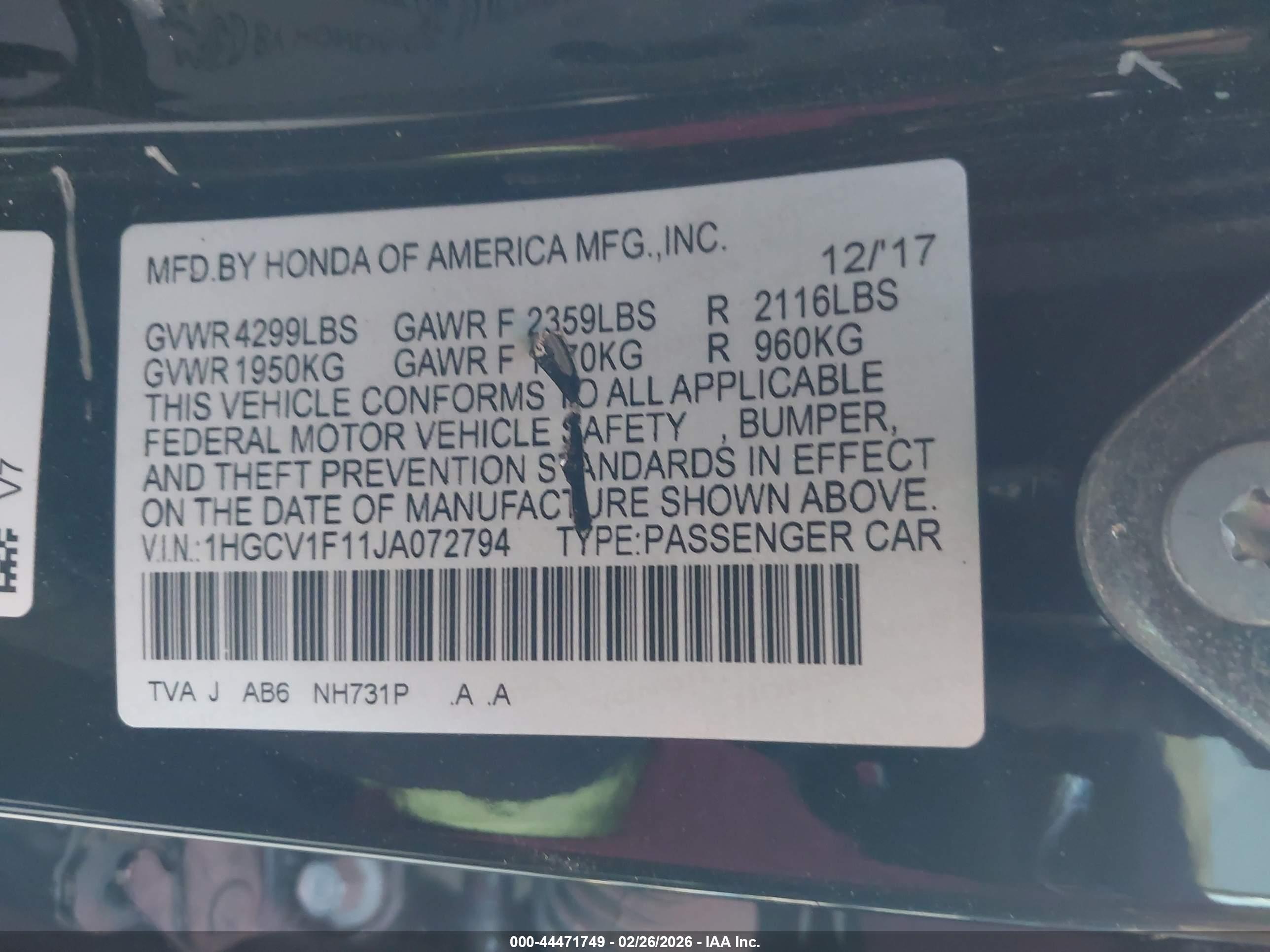 HONDA ACCORD image 9