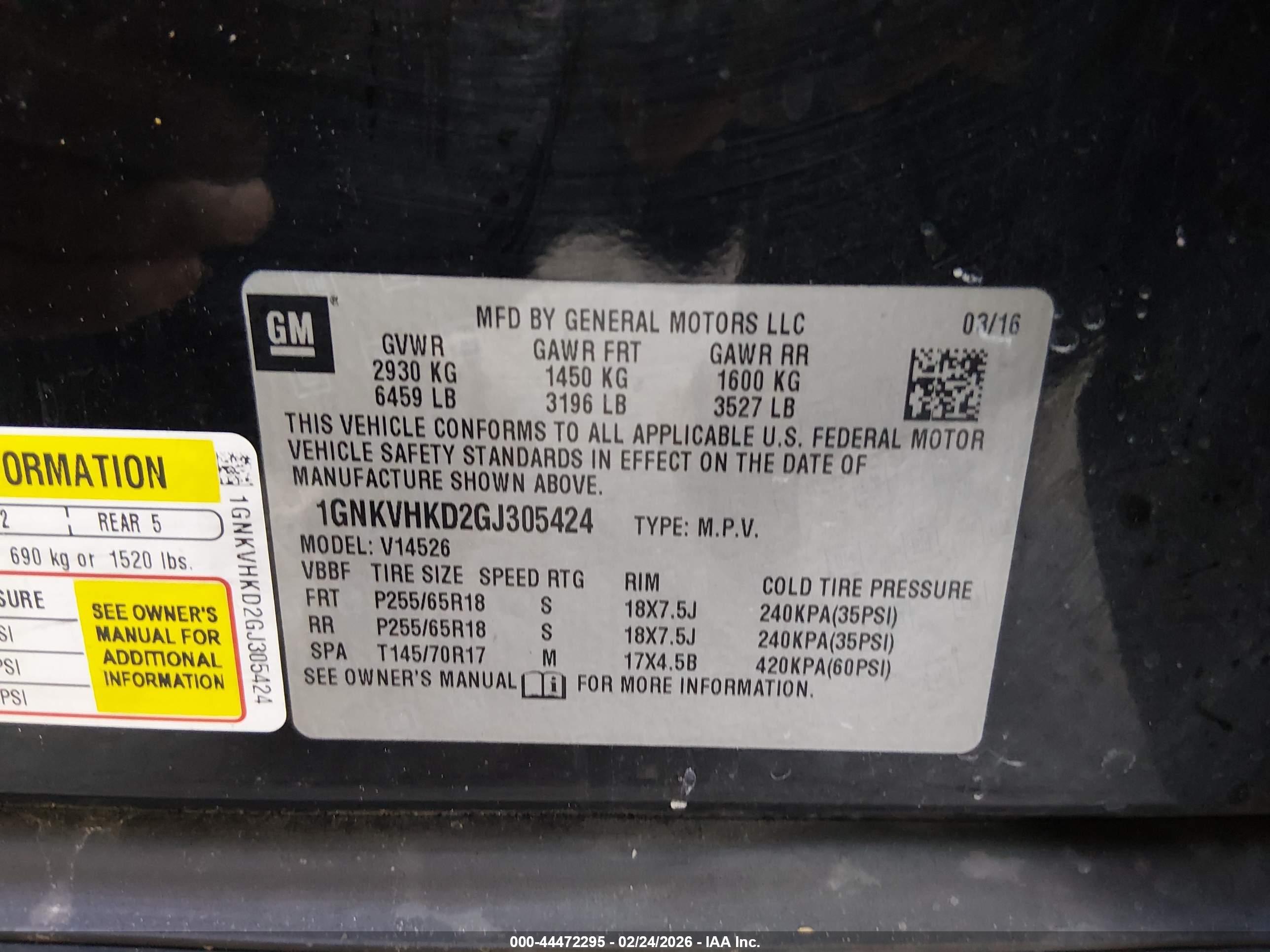 CHEVROLET TRAVERSE image 9