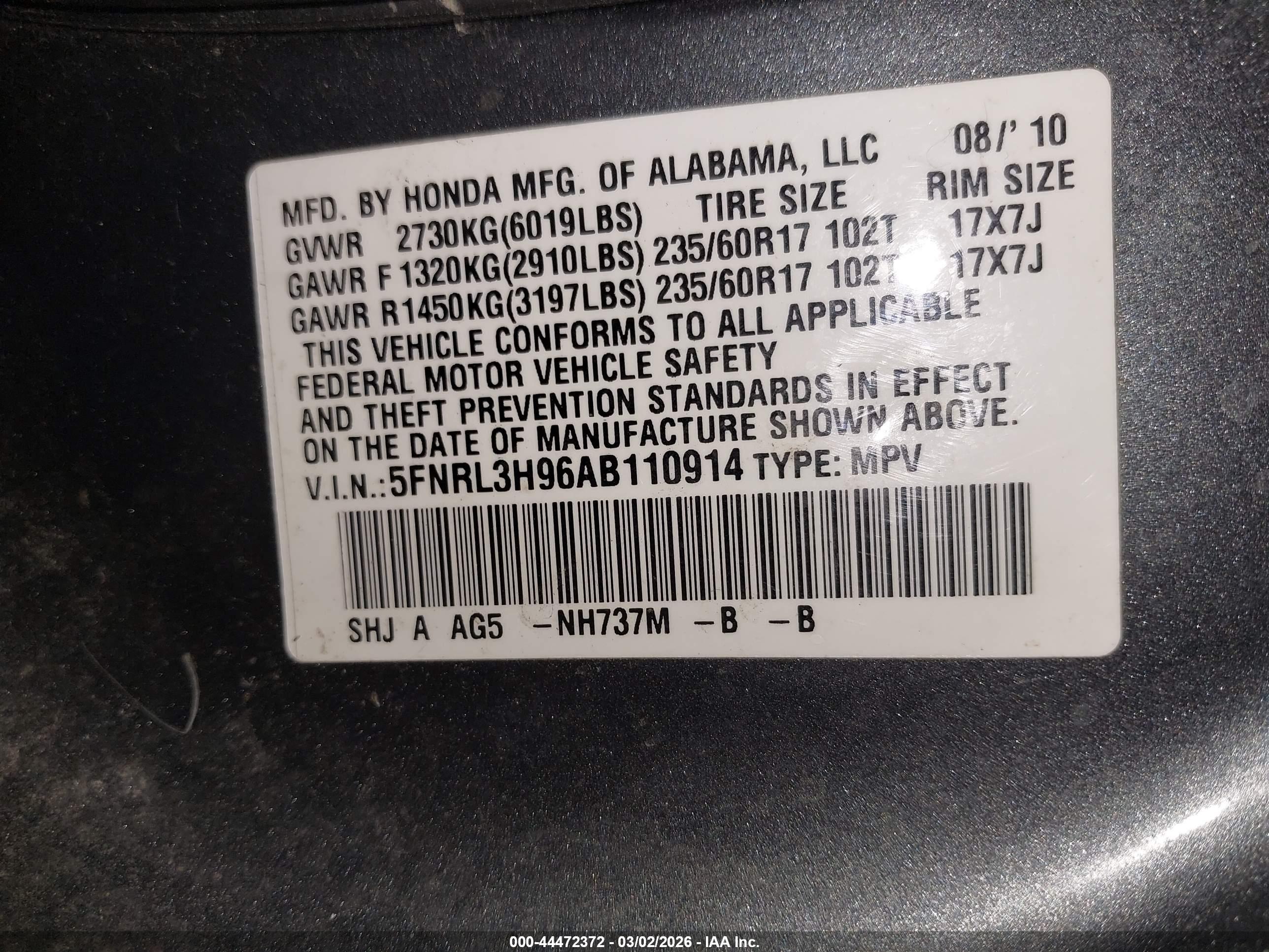 HONDA ODYSSEY image 9