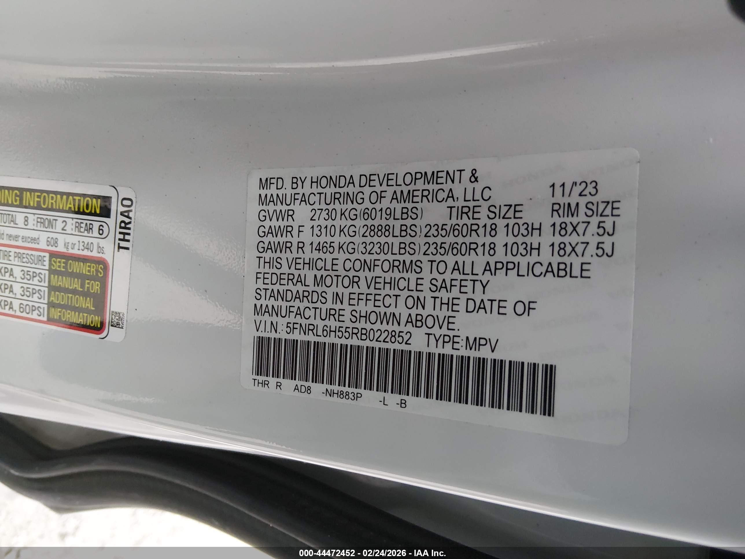 HONDA ODYSSEY image 9