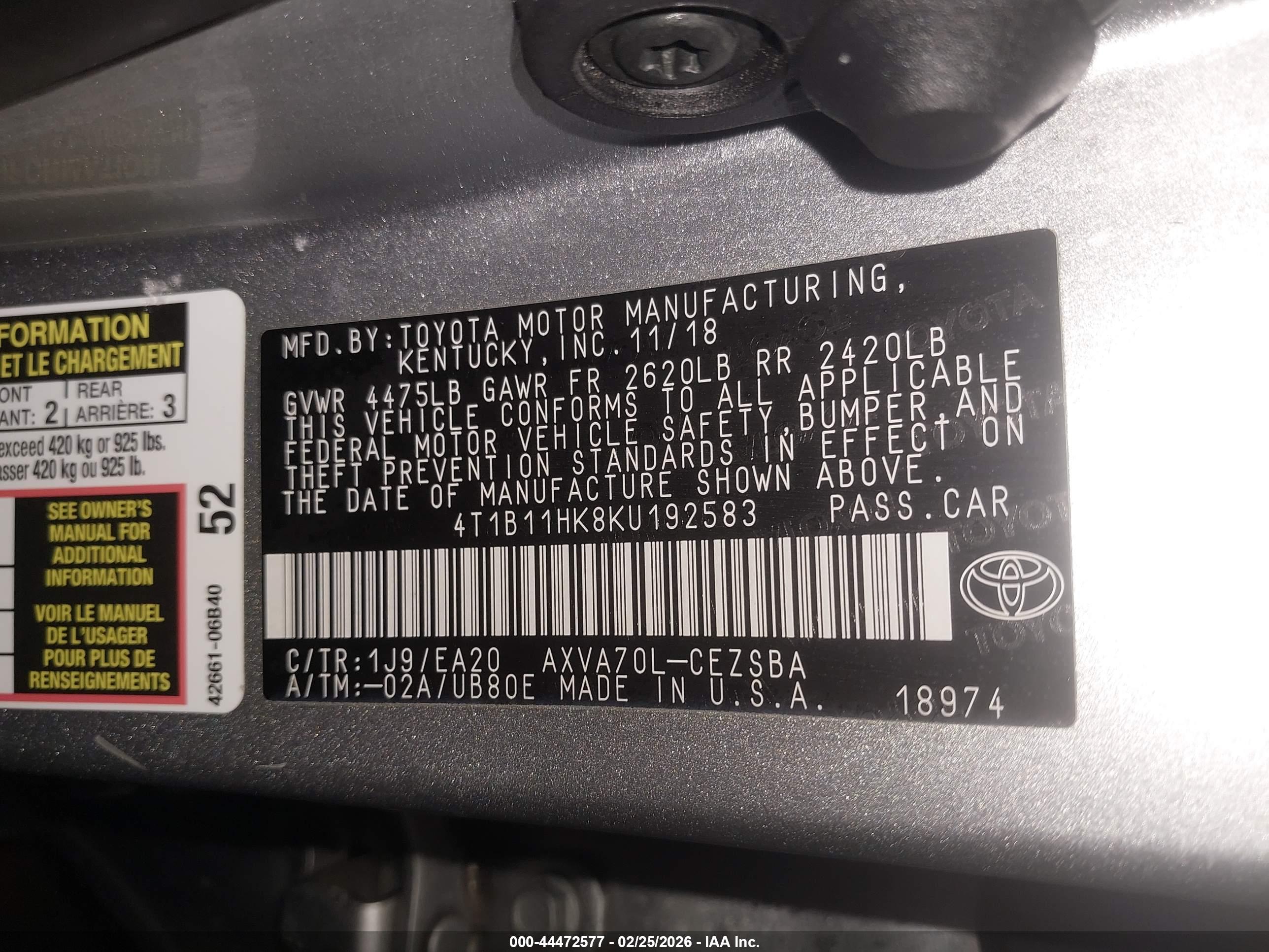 TOYOTA CAMRY image 9