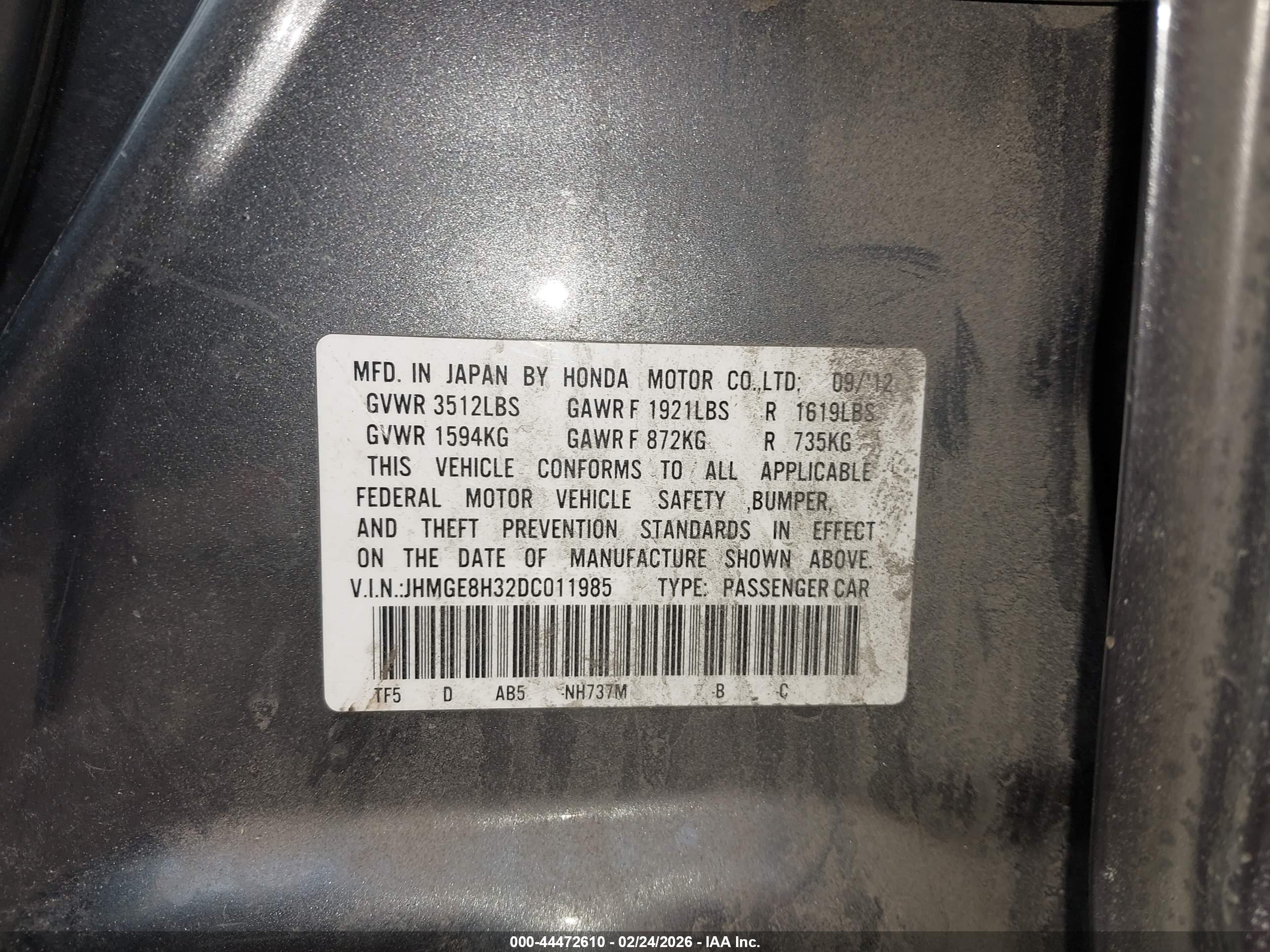 HONDA FIT image 9