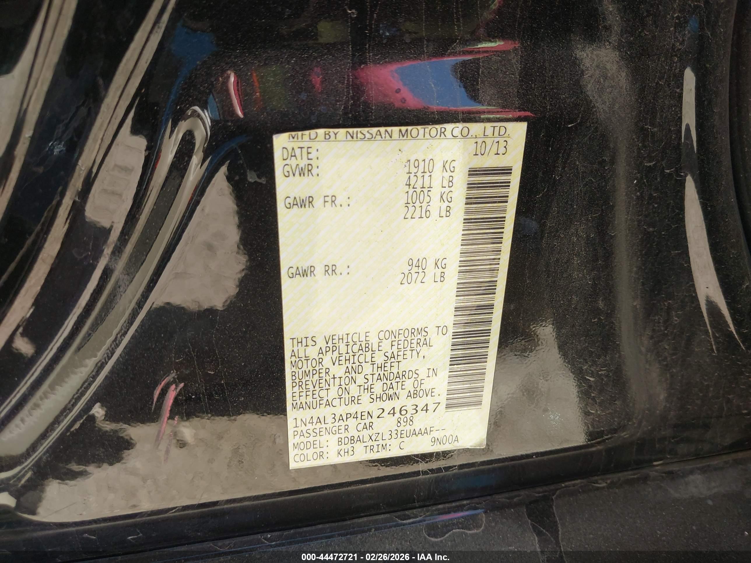 NISSAN ALTIMA image 9