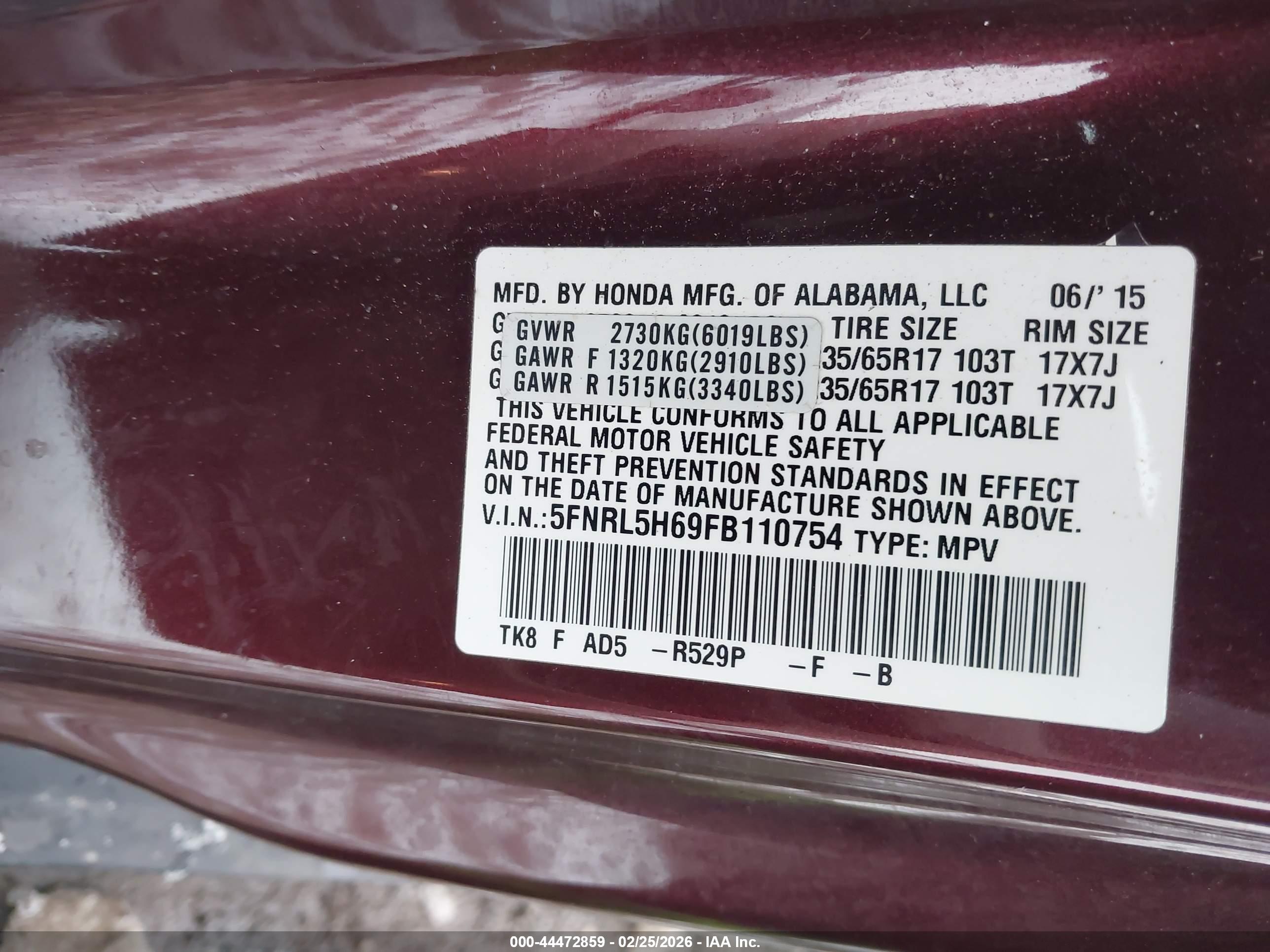 HONDA ODYSSEY image 9