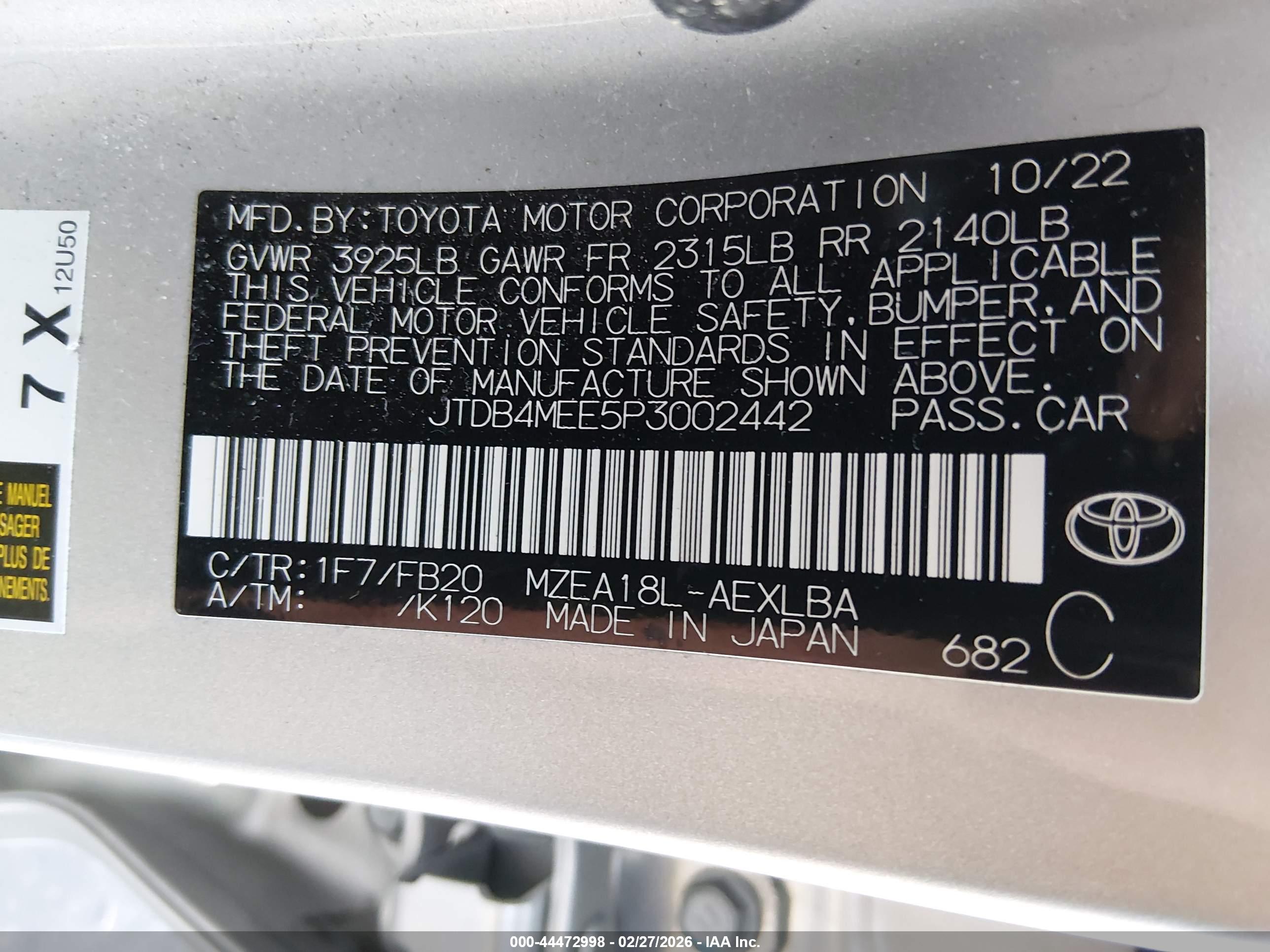 TOYOTA COROLLA image 9