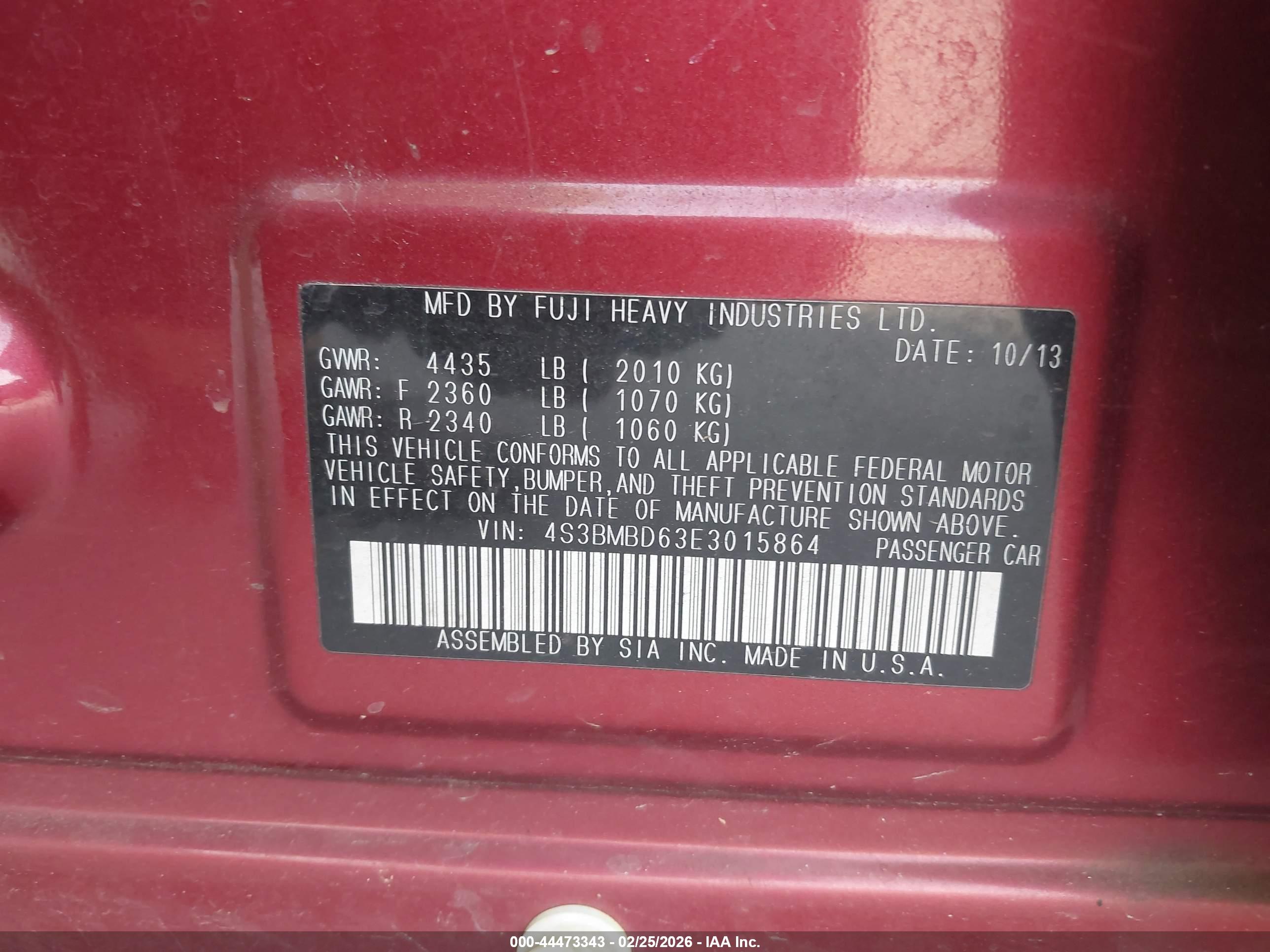 SUBARU LEGACY image 9