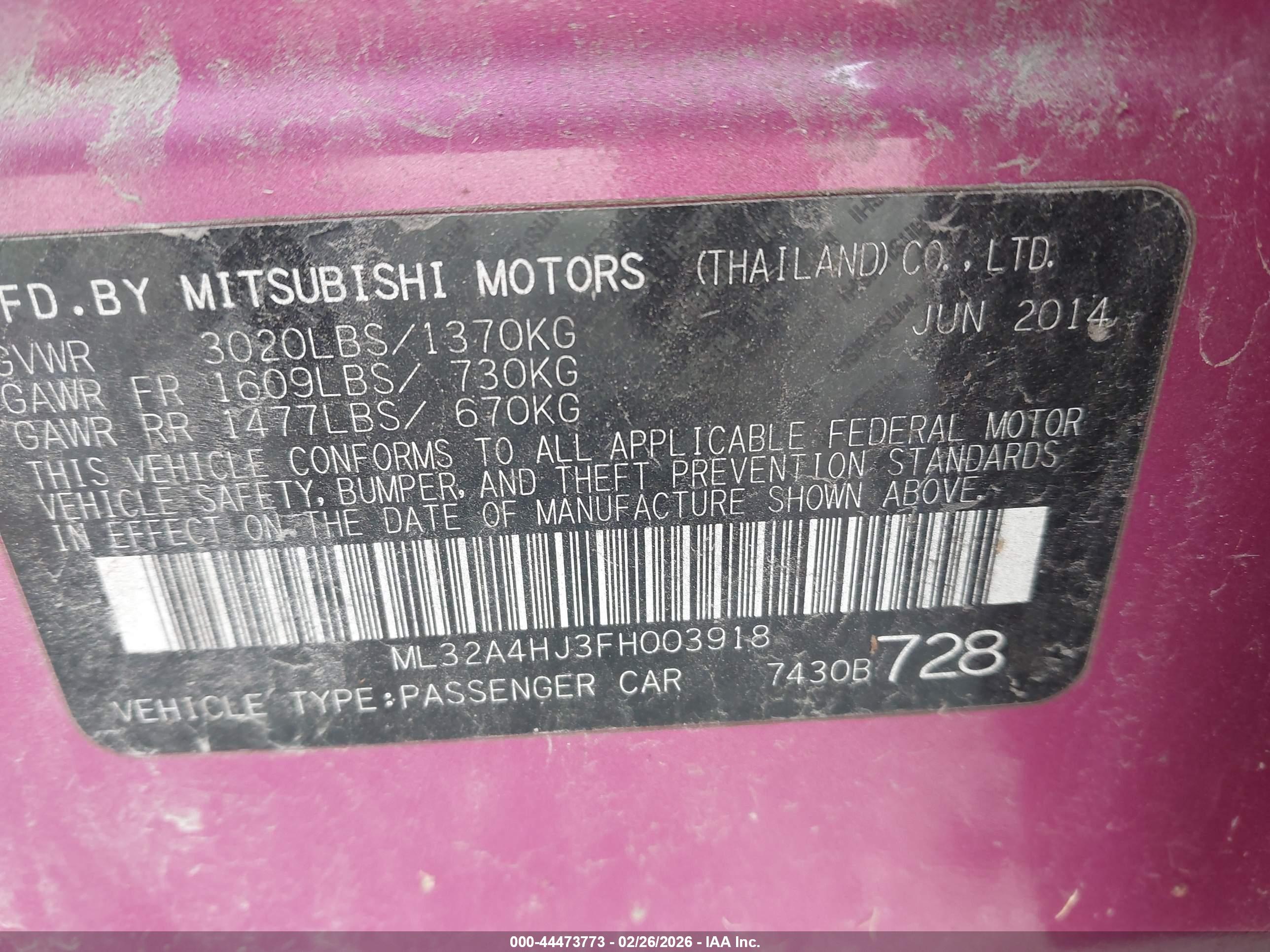 MITSUBISHI MIRAGE image 9