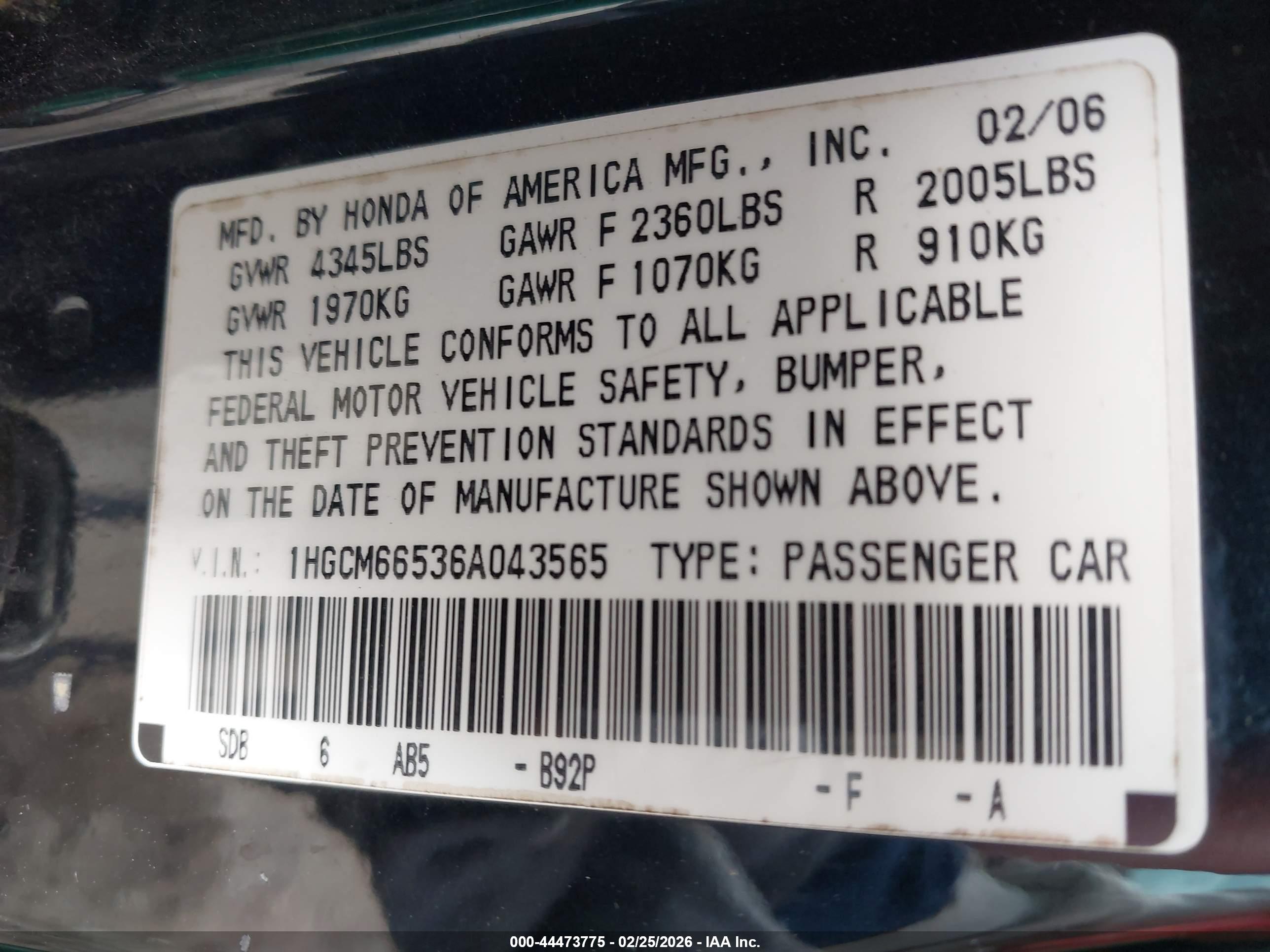 HONDA ACCORD image 9