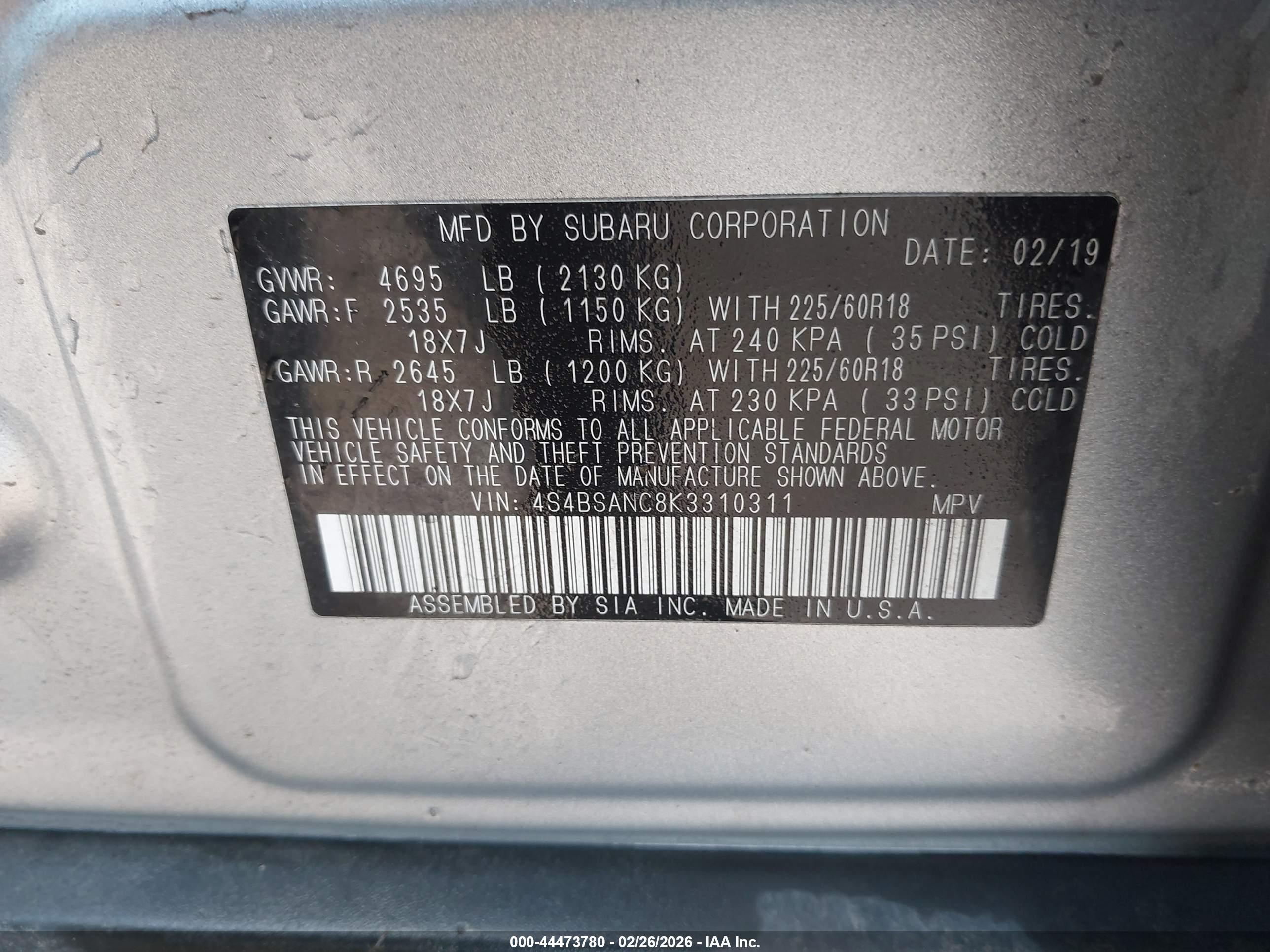SUBARU OUTBACK image 9