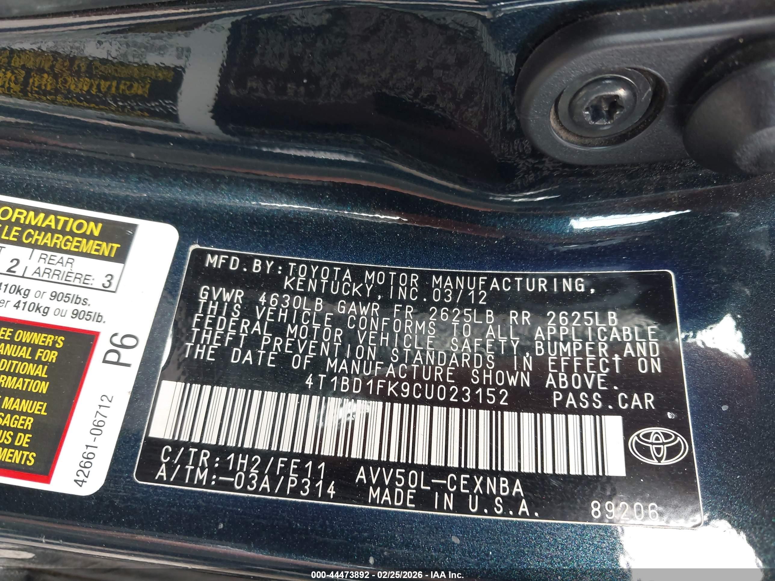 TOYOTA CAMRY image 9