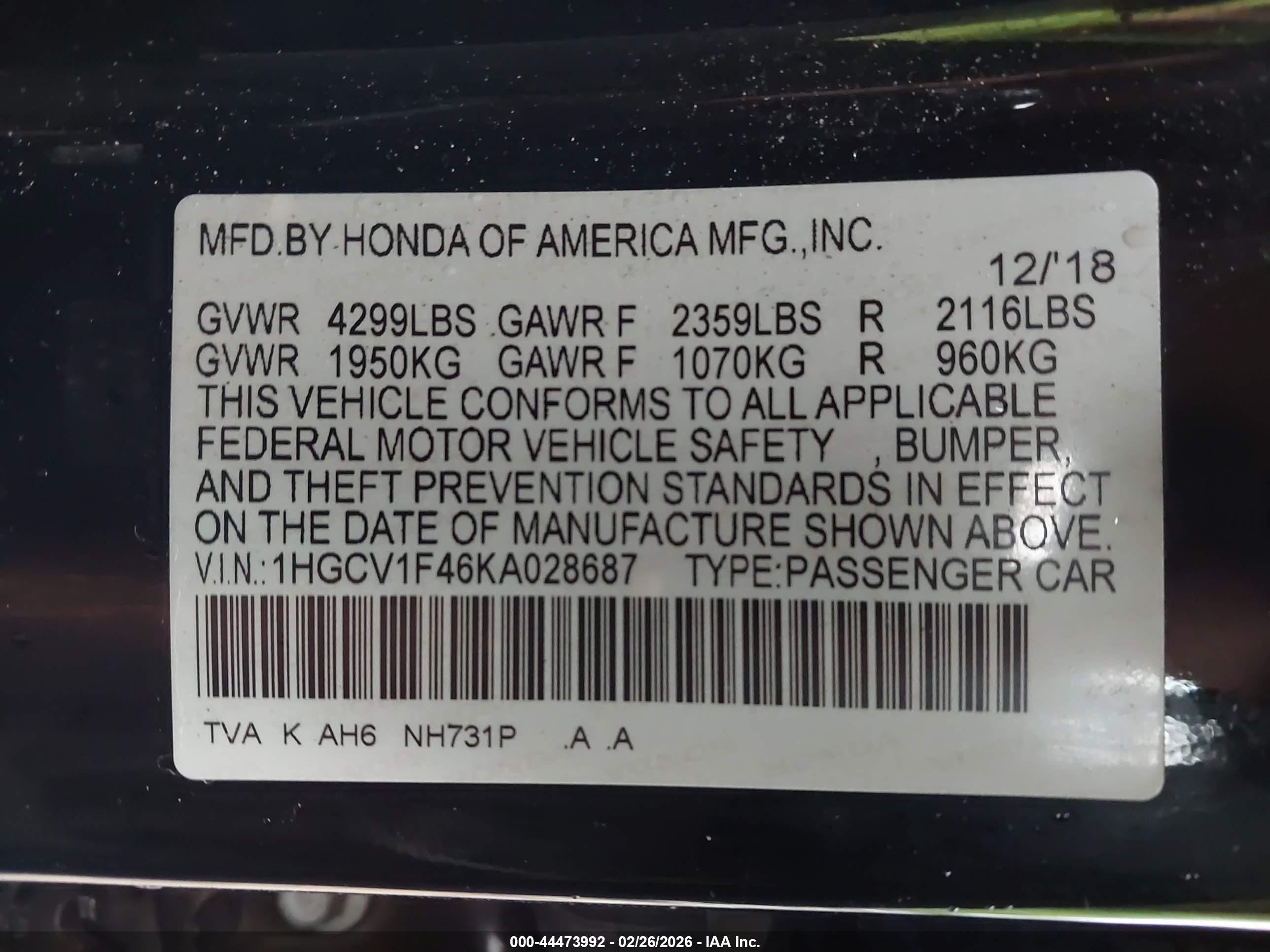 HONDA ACCORD image 9