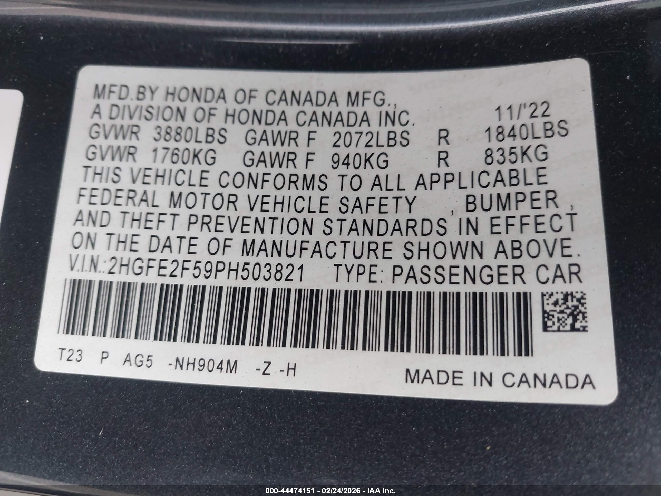 HONDA CIVIC image 9