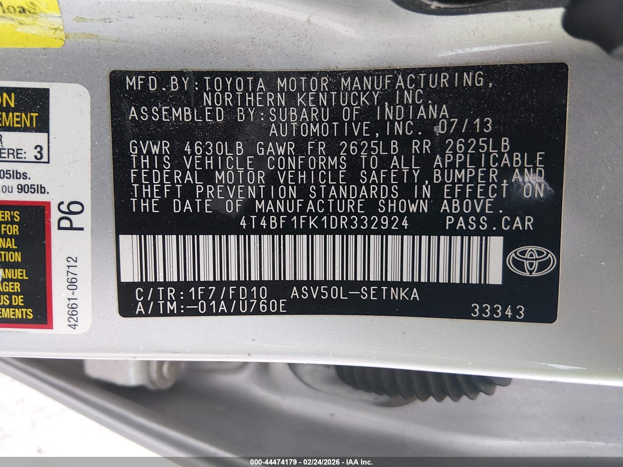TOYOTA CAMRY image 9