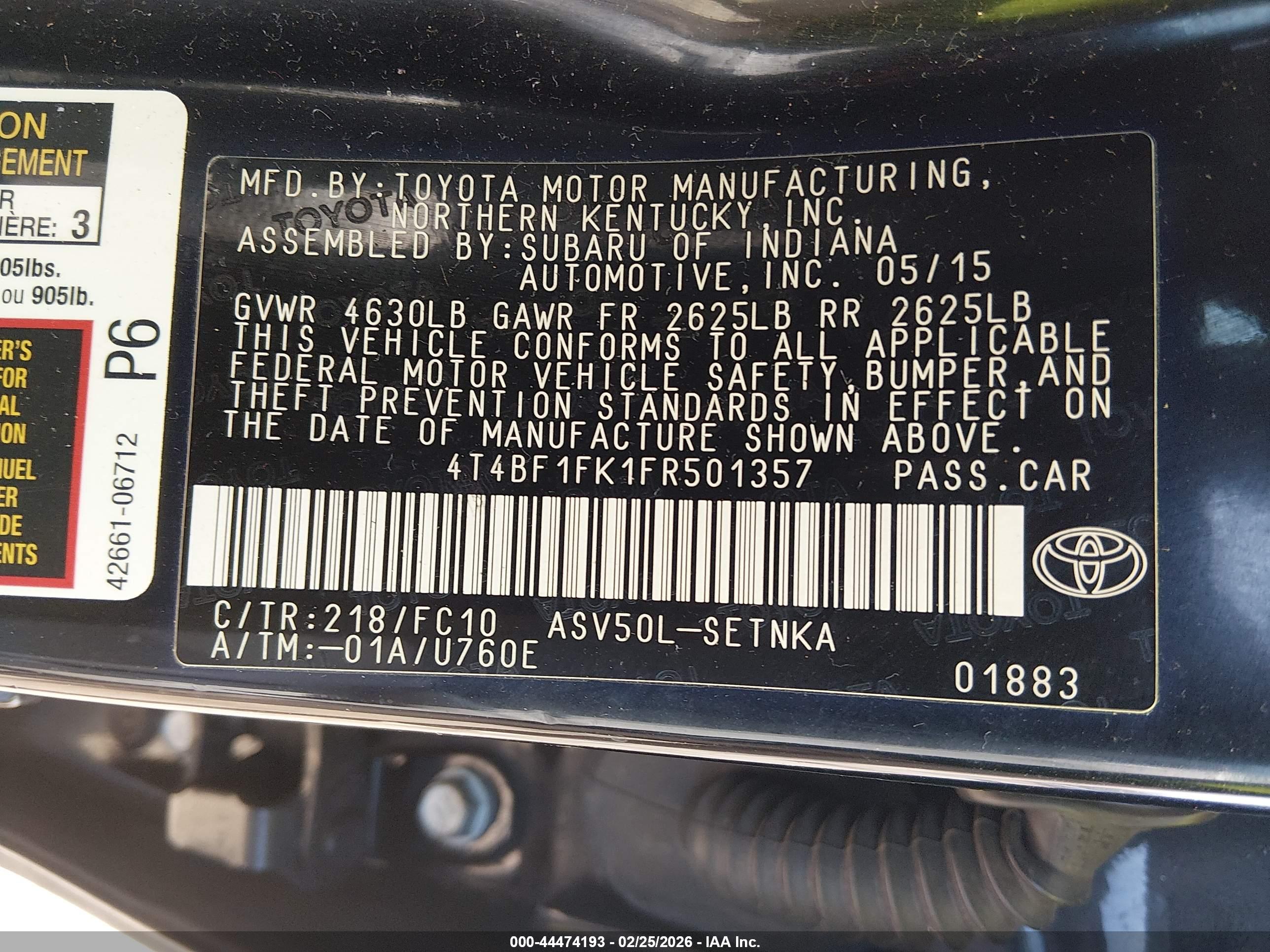 TOYOTA CAMRY image 9