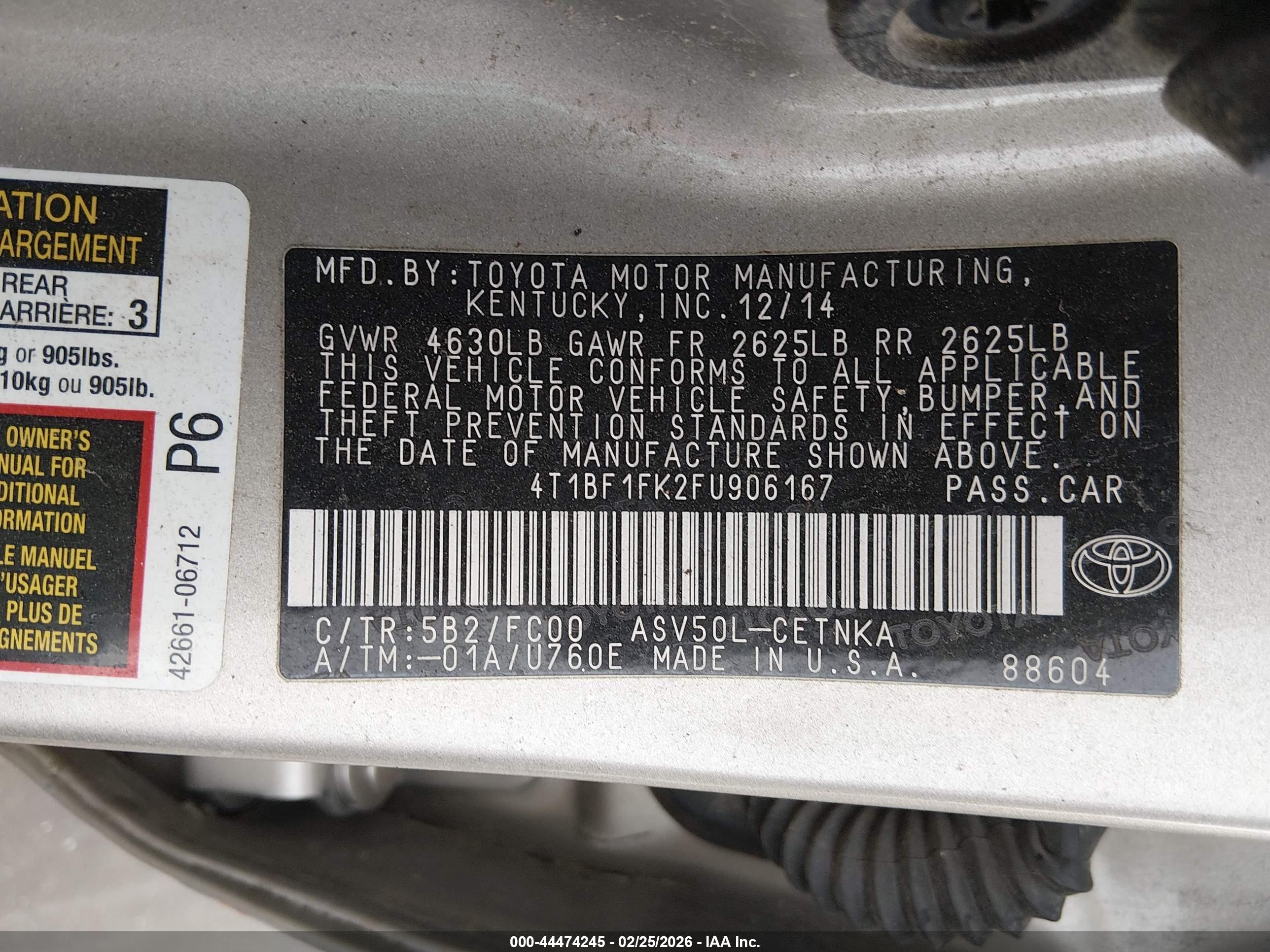 TOYOTA CAMRY image 9