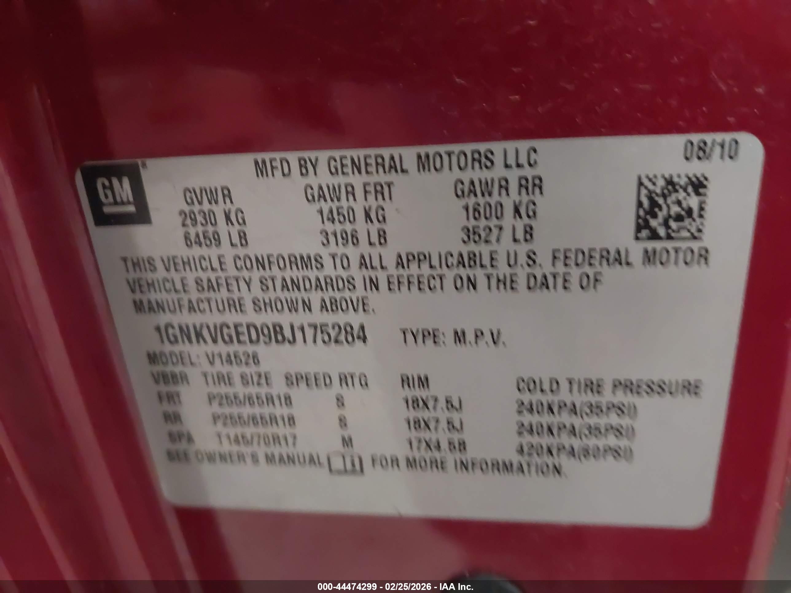 CHEVROLET TRAVERSE image 9
