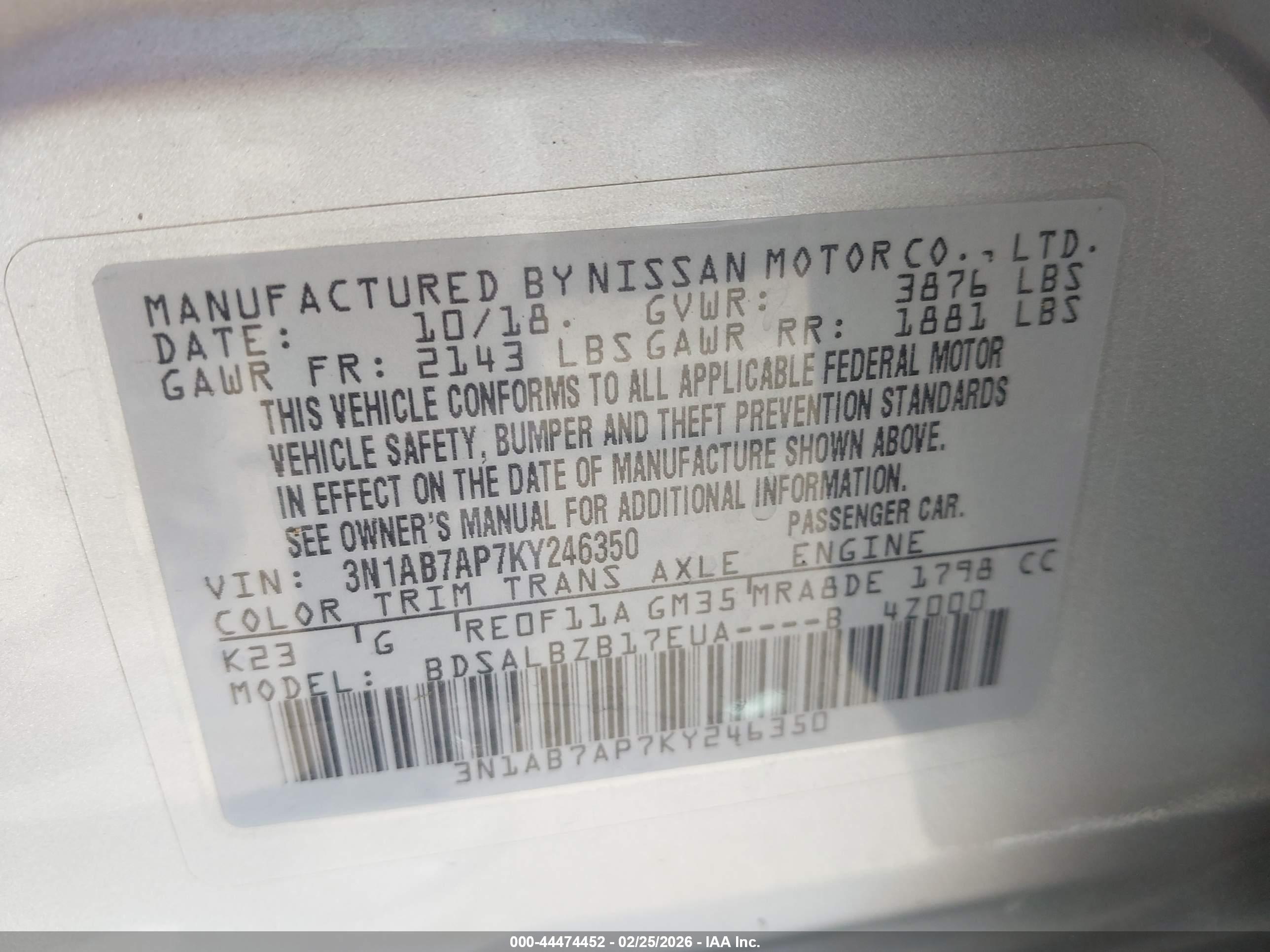 NISSAN SENTRA image 9