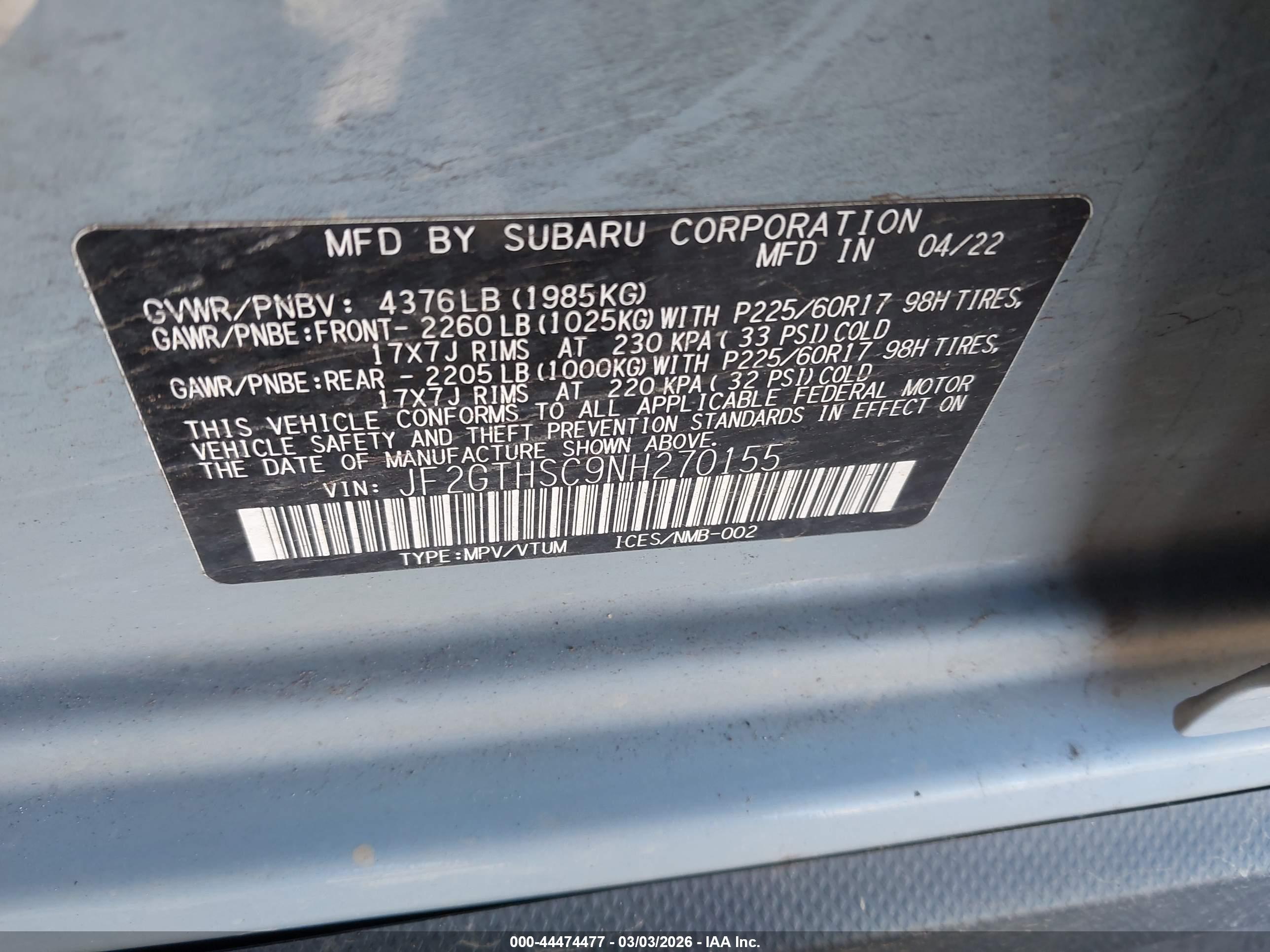 SUBARU CROSSTREK image 9