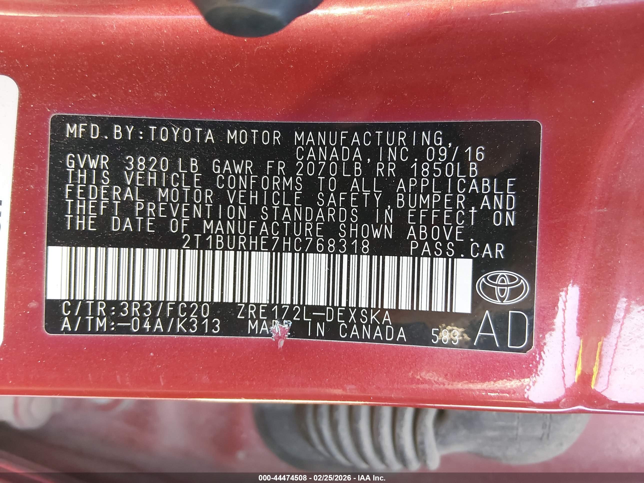 TOYOTA COROLLA image 9