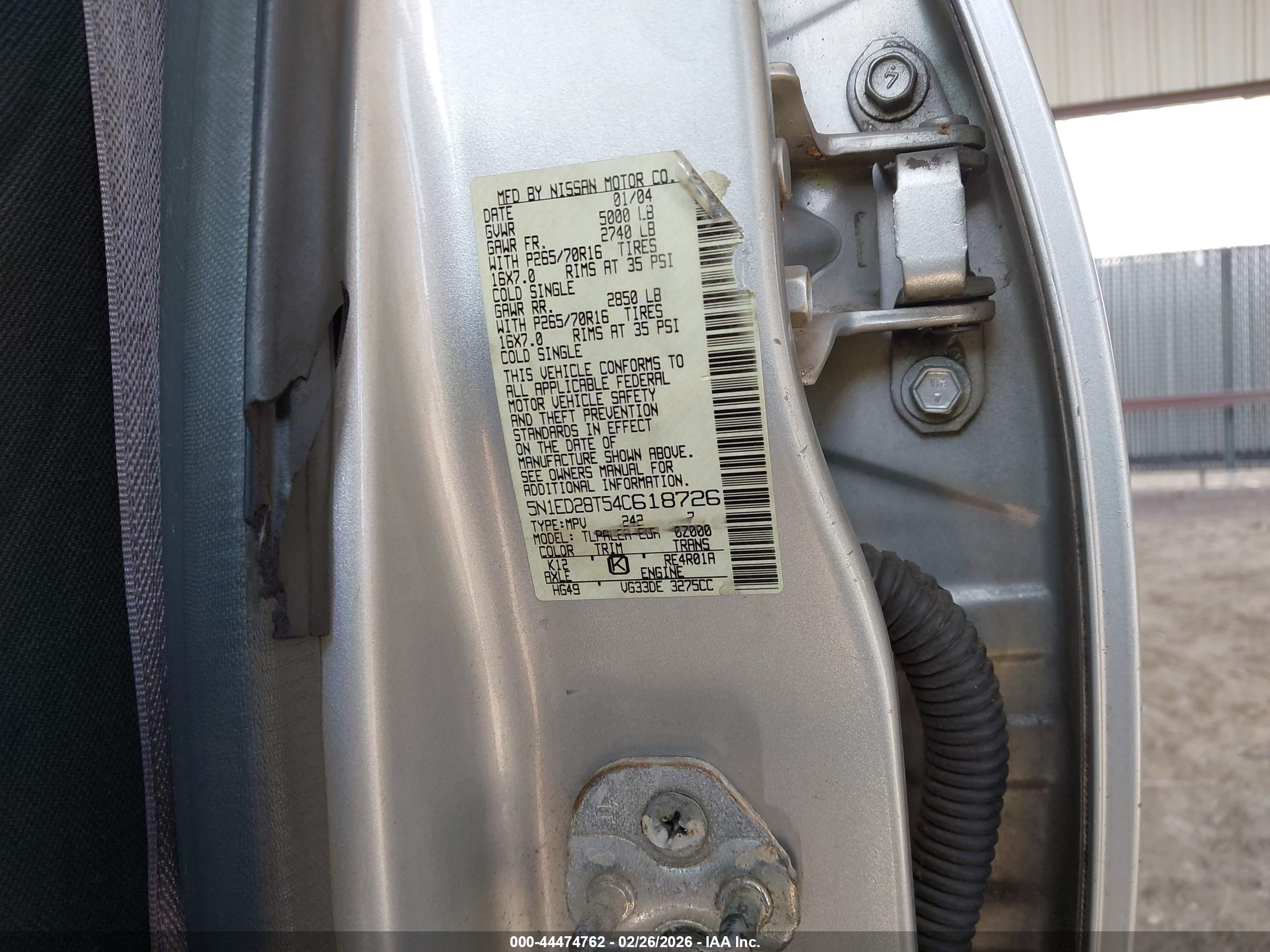 NISSAN XTERRA image 9