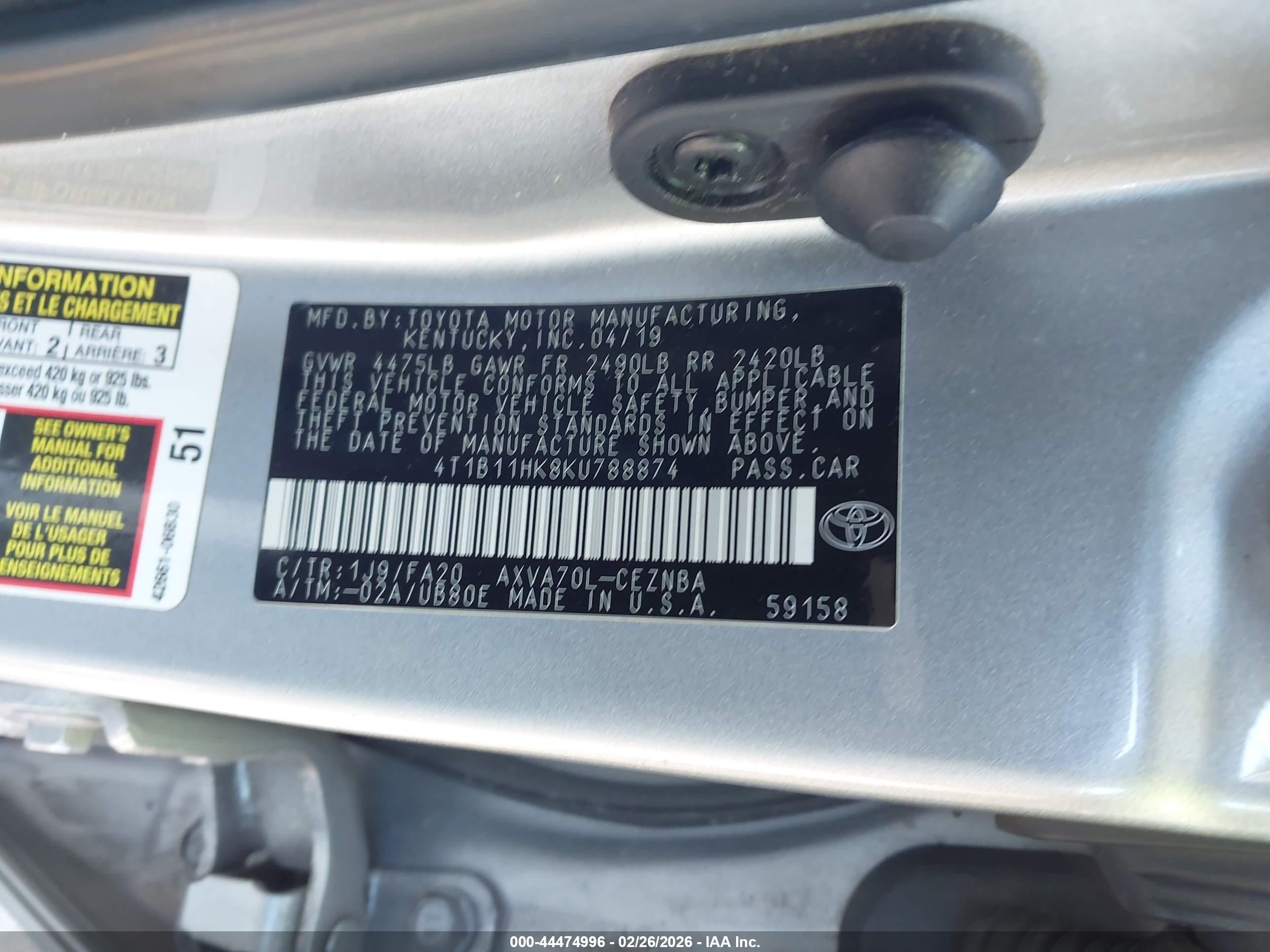 TOYOTA CAMRY image 9