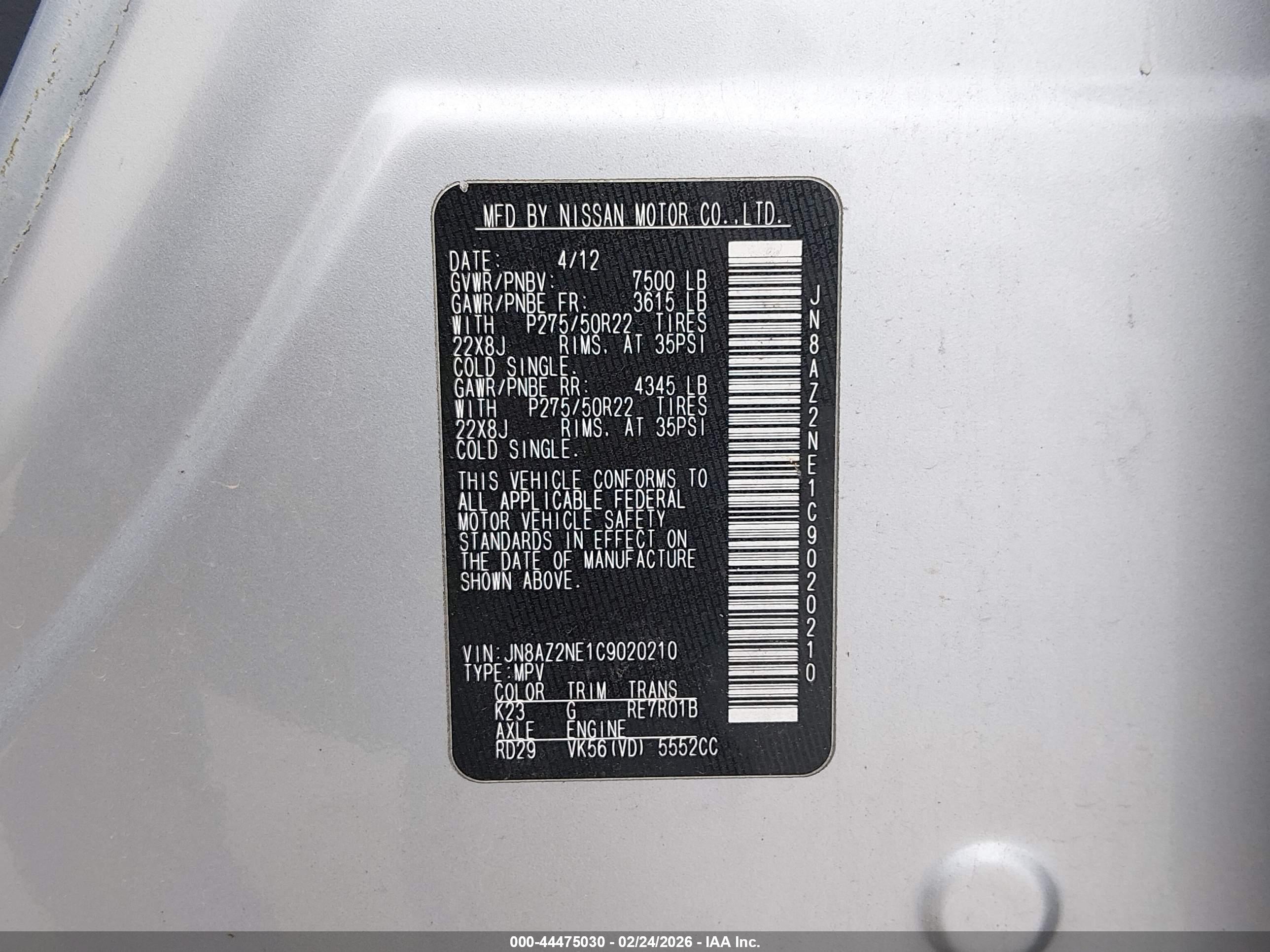 INFINITI QX56 image 9