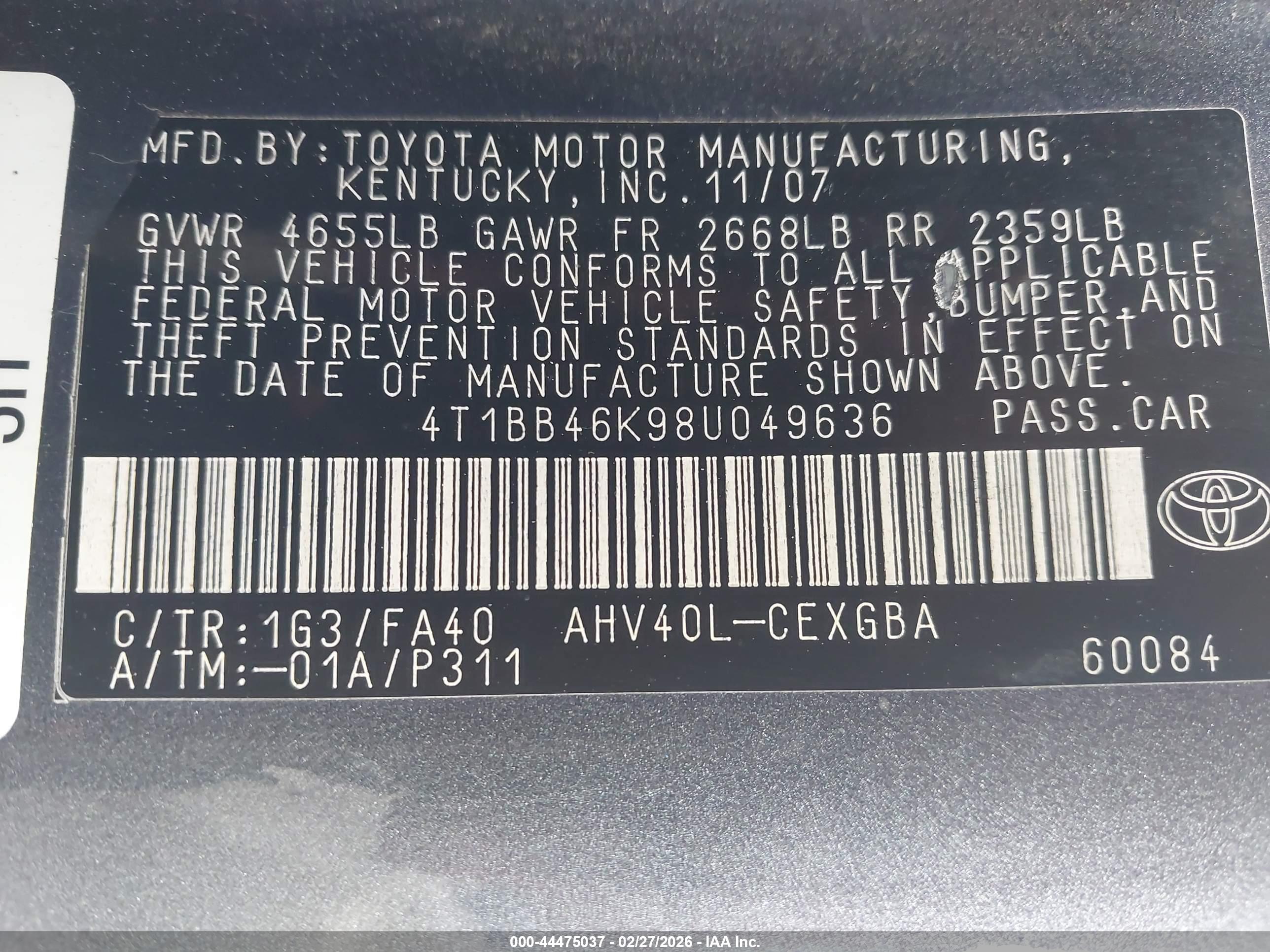 TOYOTA CAMRY image 9
