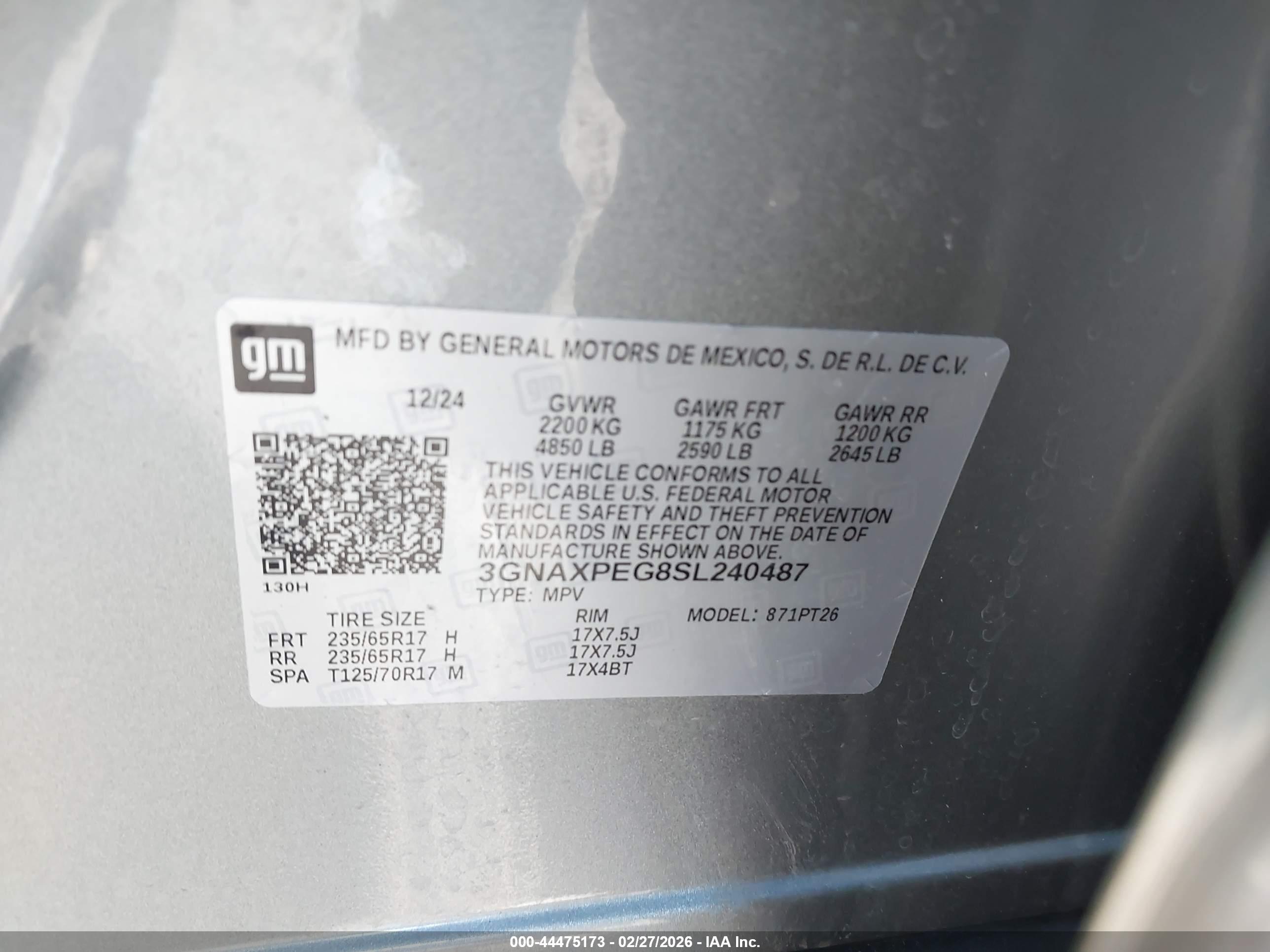 CHEVROLET EQUINOX image 9
