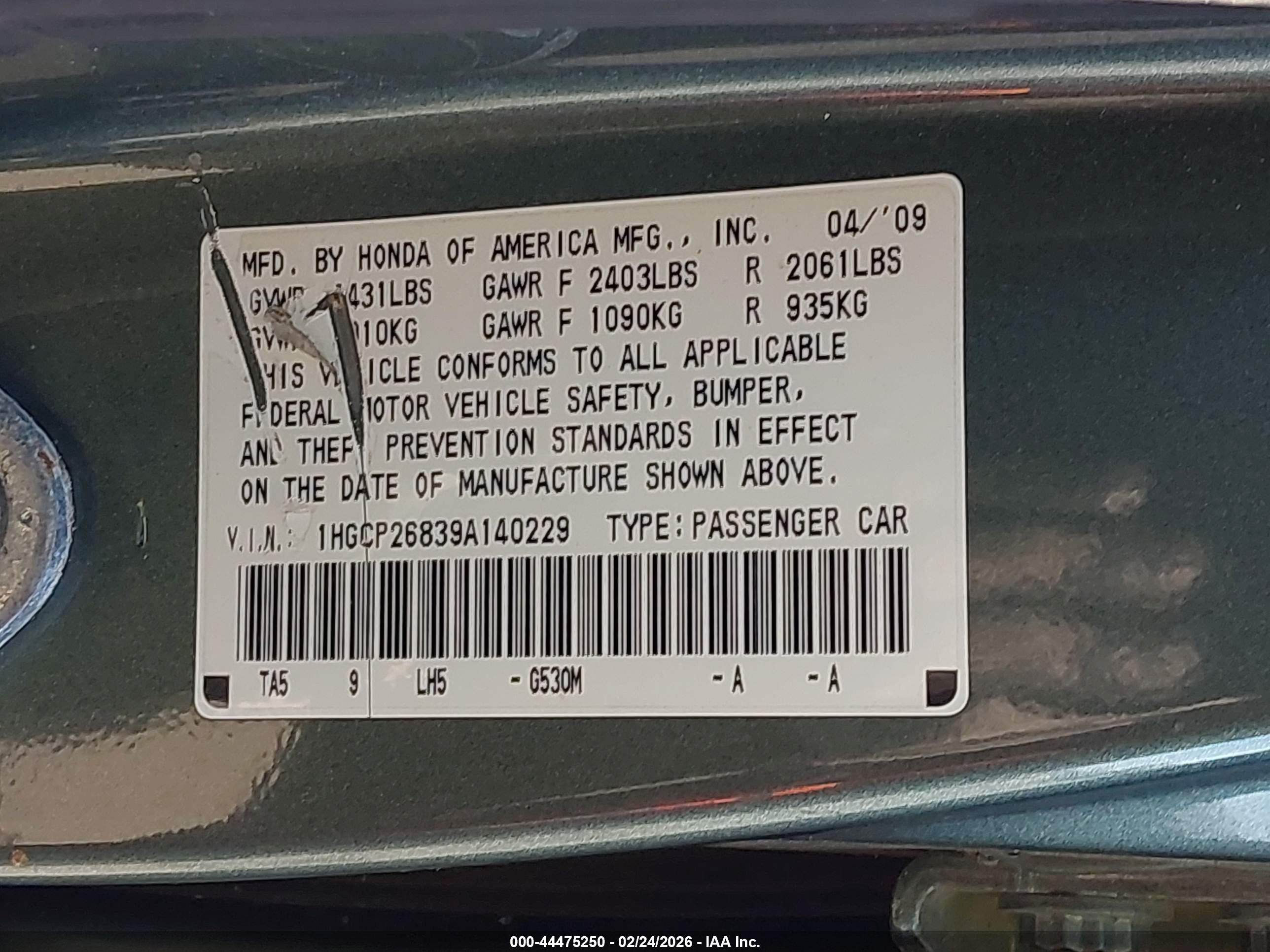 HONDA ACCORD image 9
