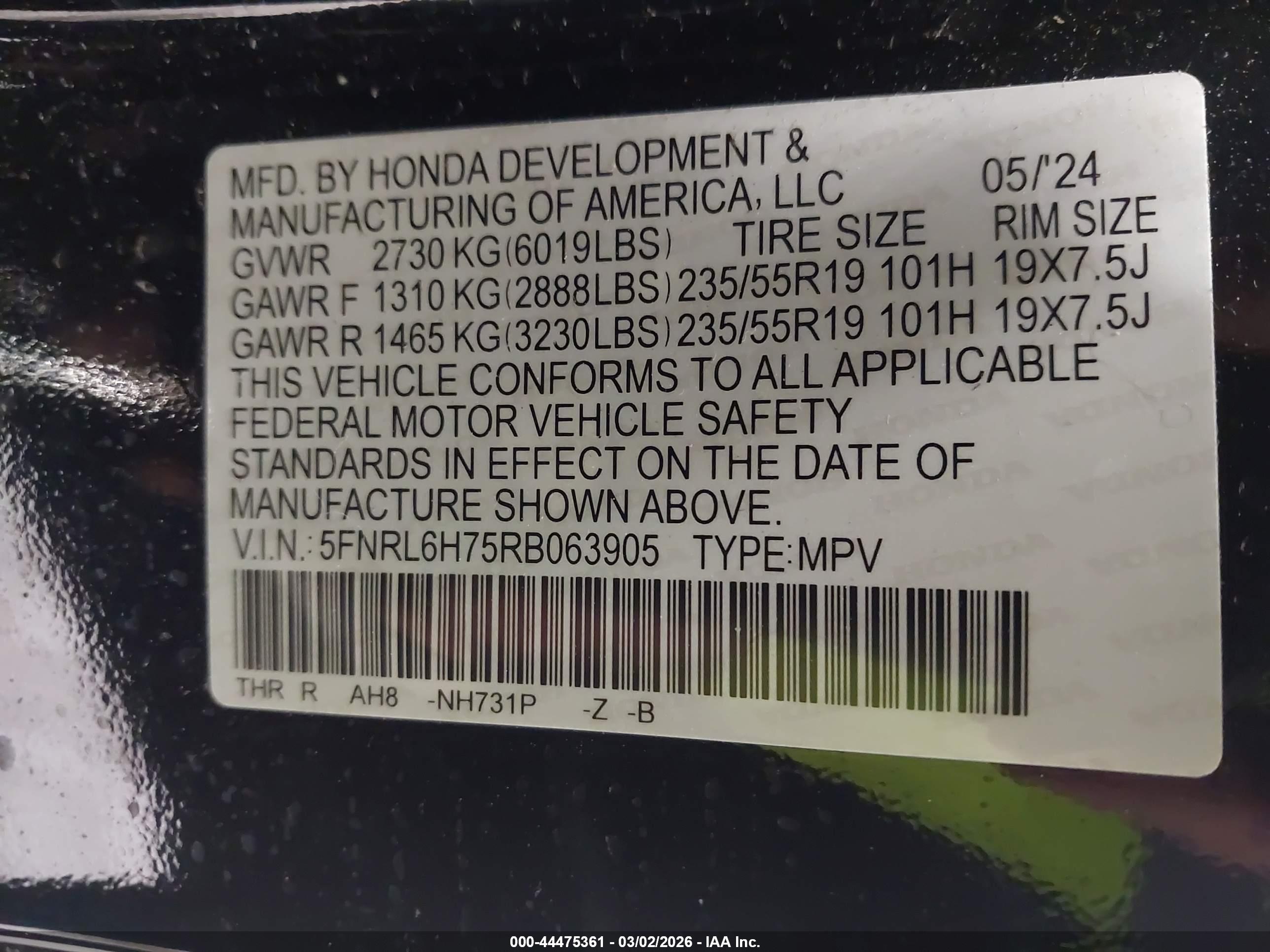 HONDA ODYSSEY image 9