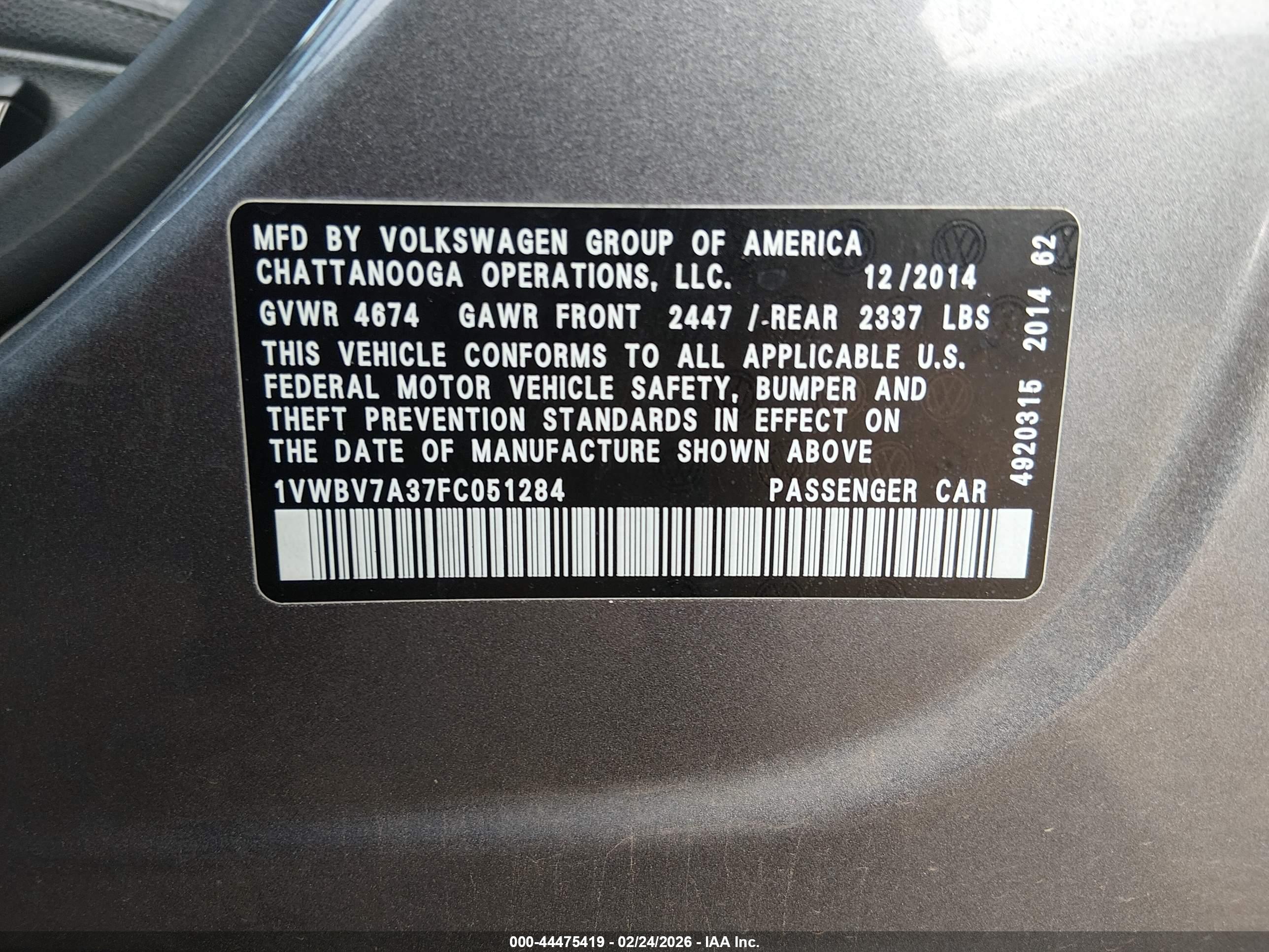 VOLKSWAGEN PASSAT image 9