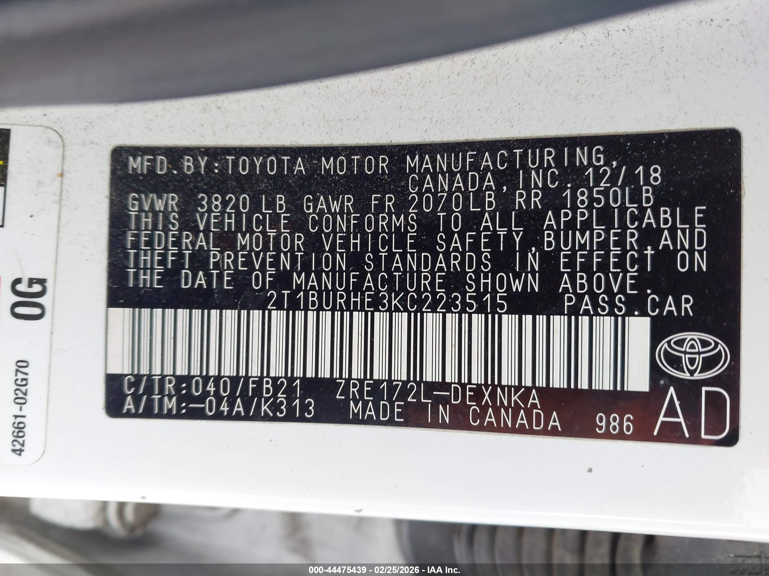 TOYOTA COROLLA image 9