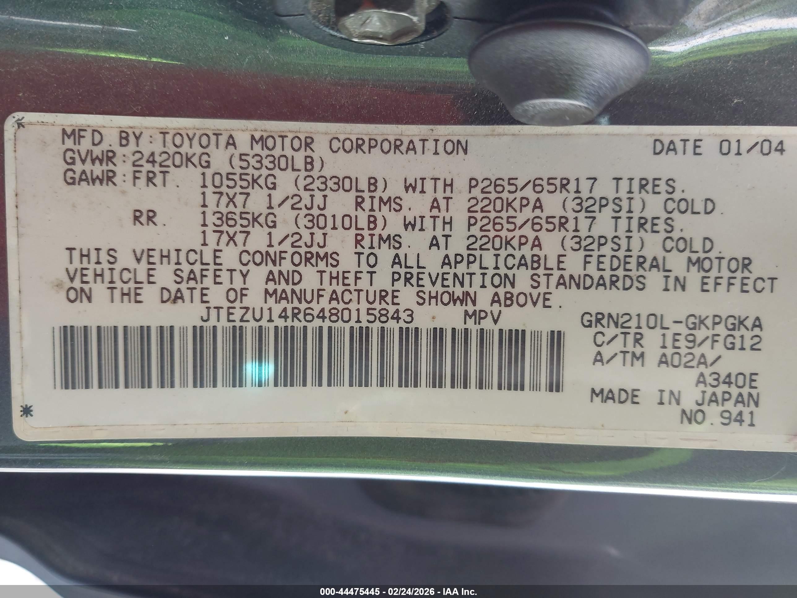 TOYOTA 4RUNNER image 9