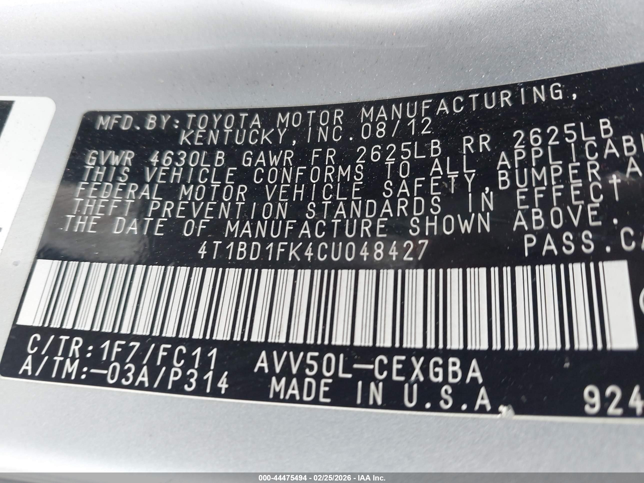 TOYOTA CAMRY image 9