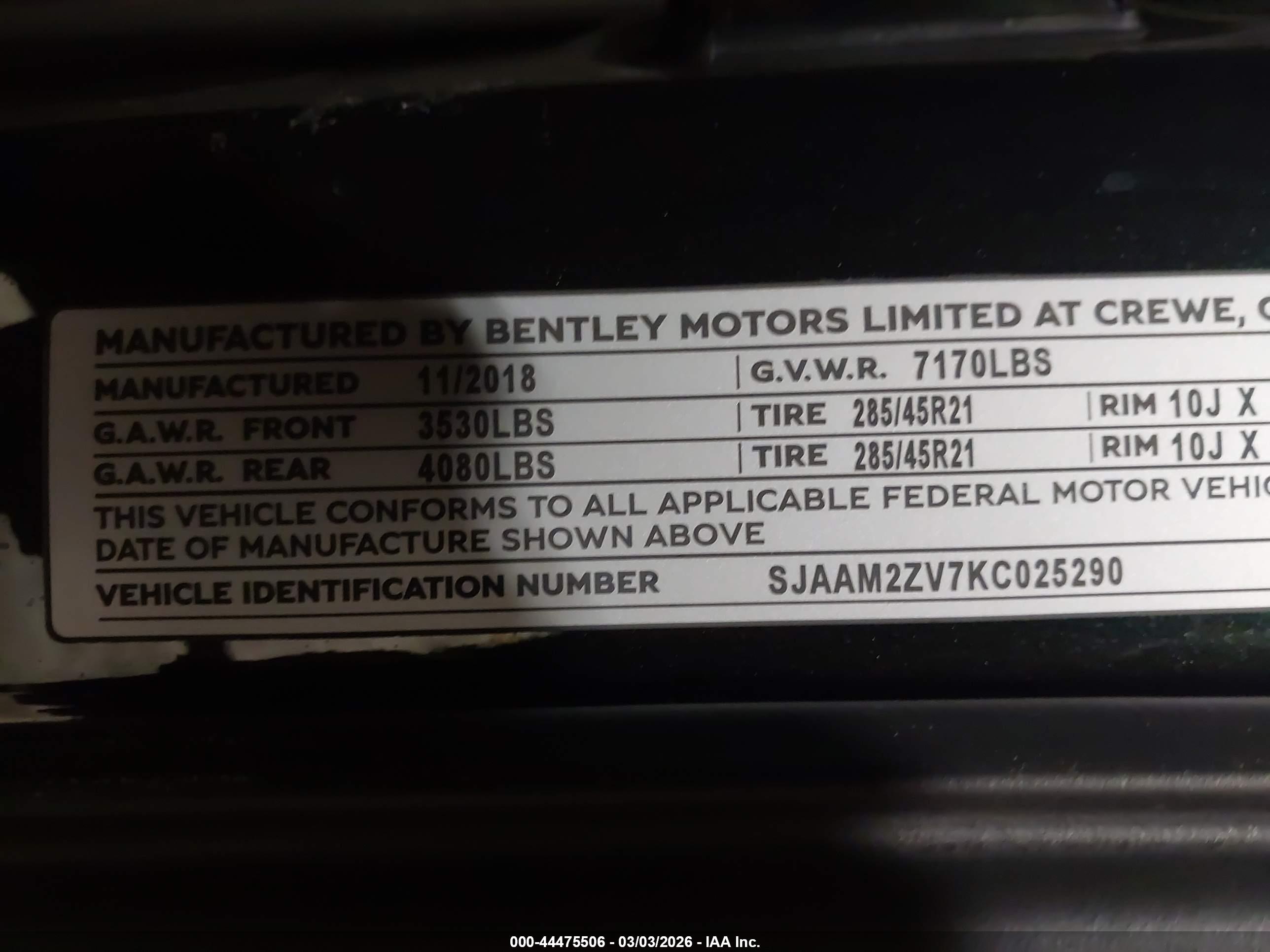 BENTLEY BENTAYGA image 9