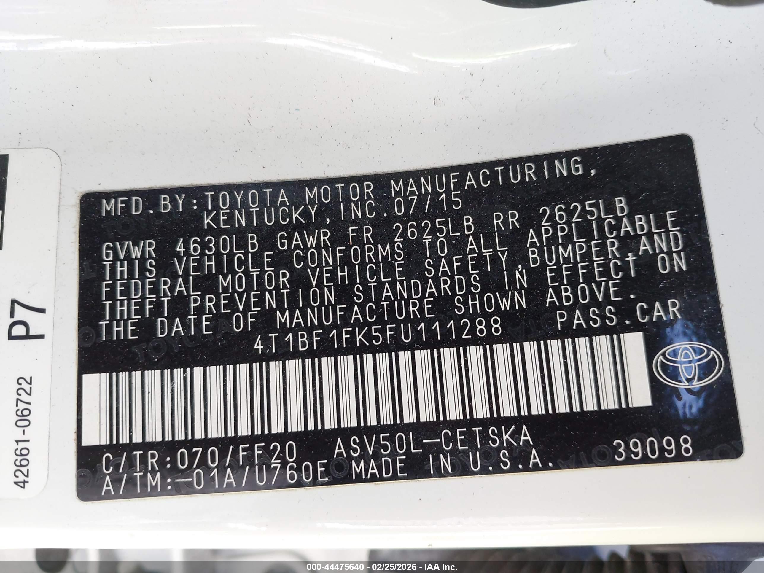 TOYOTA CAMRY image 9
