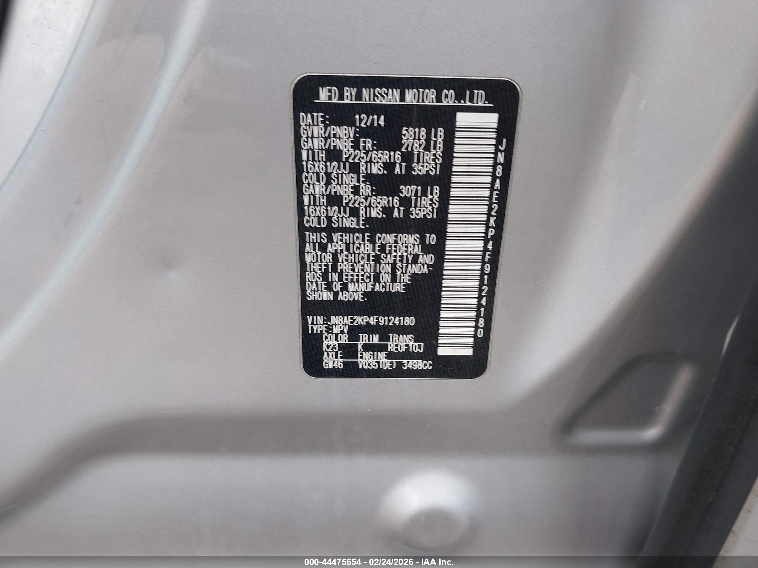 NISSAN QUEST image 9