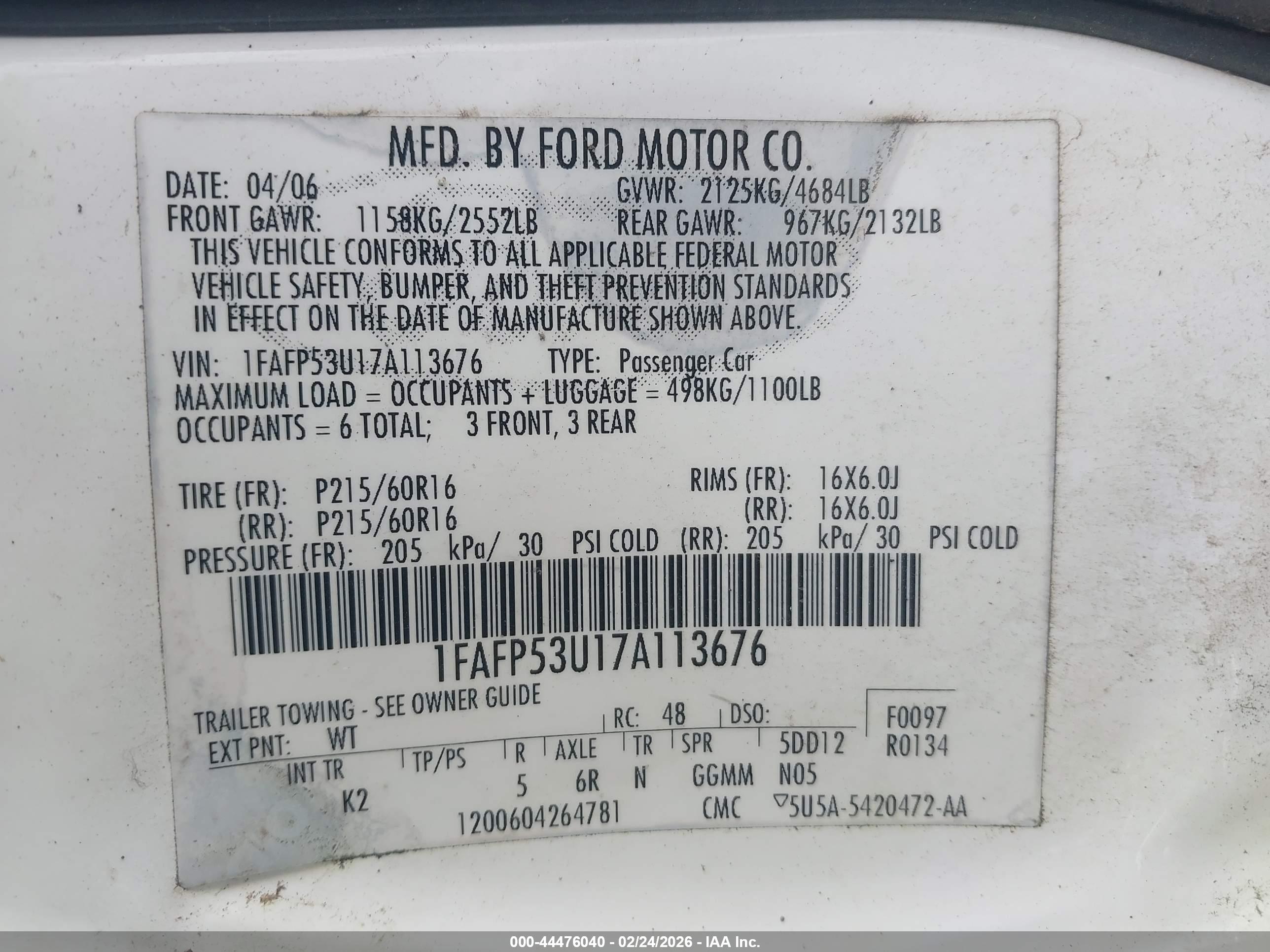 FORD TAURUS image 9