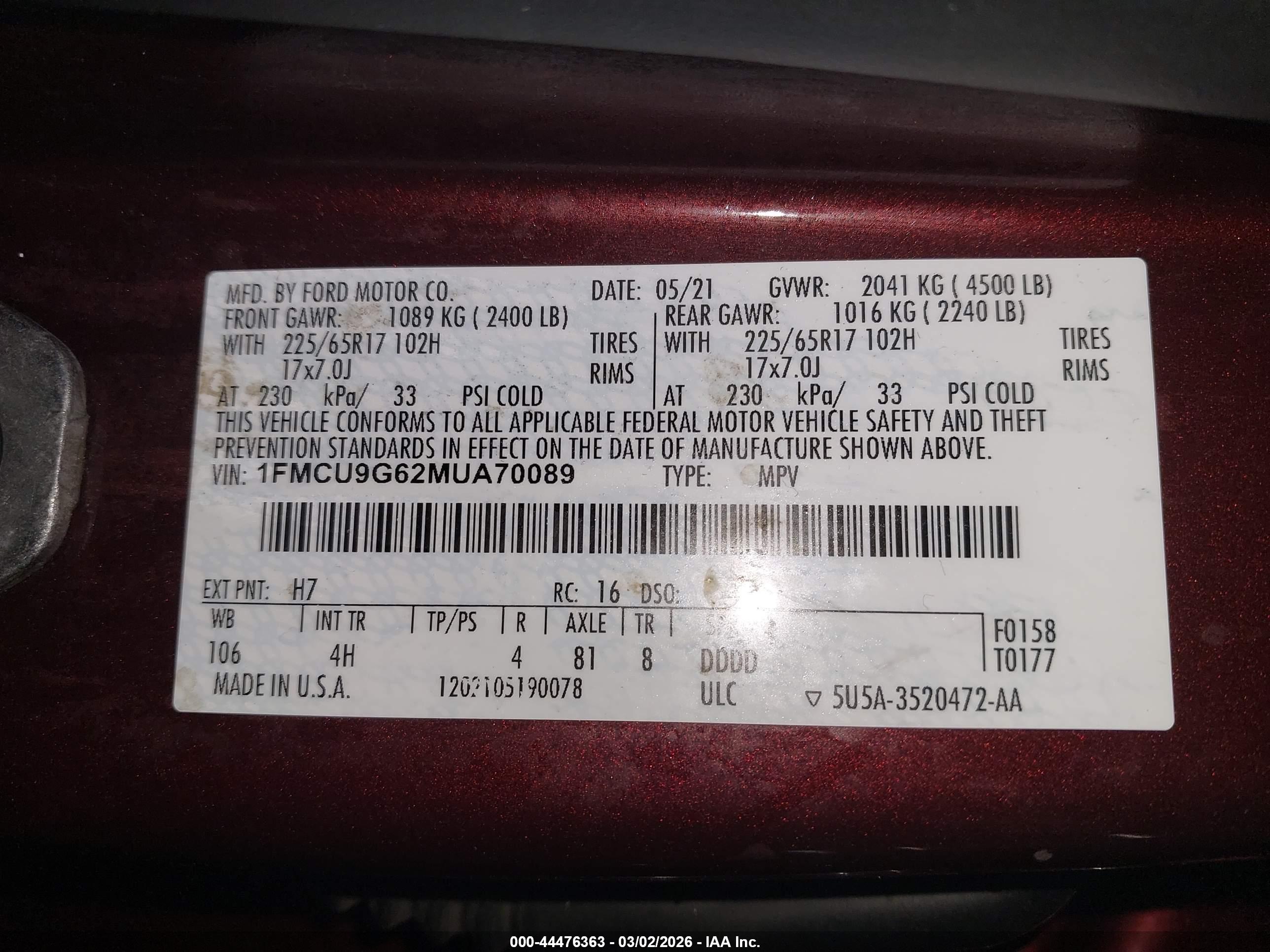 FORD ESCAPE image 9