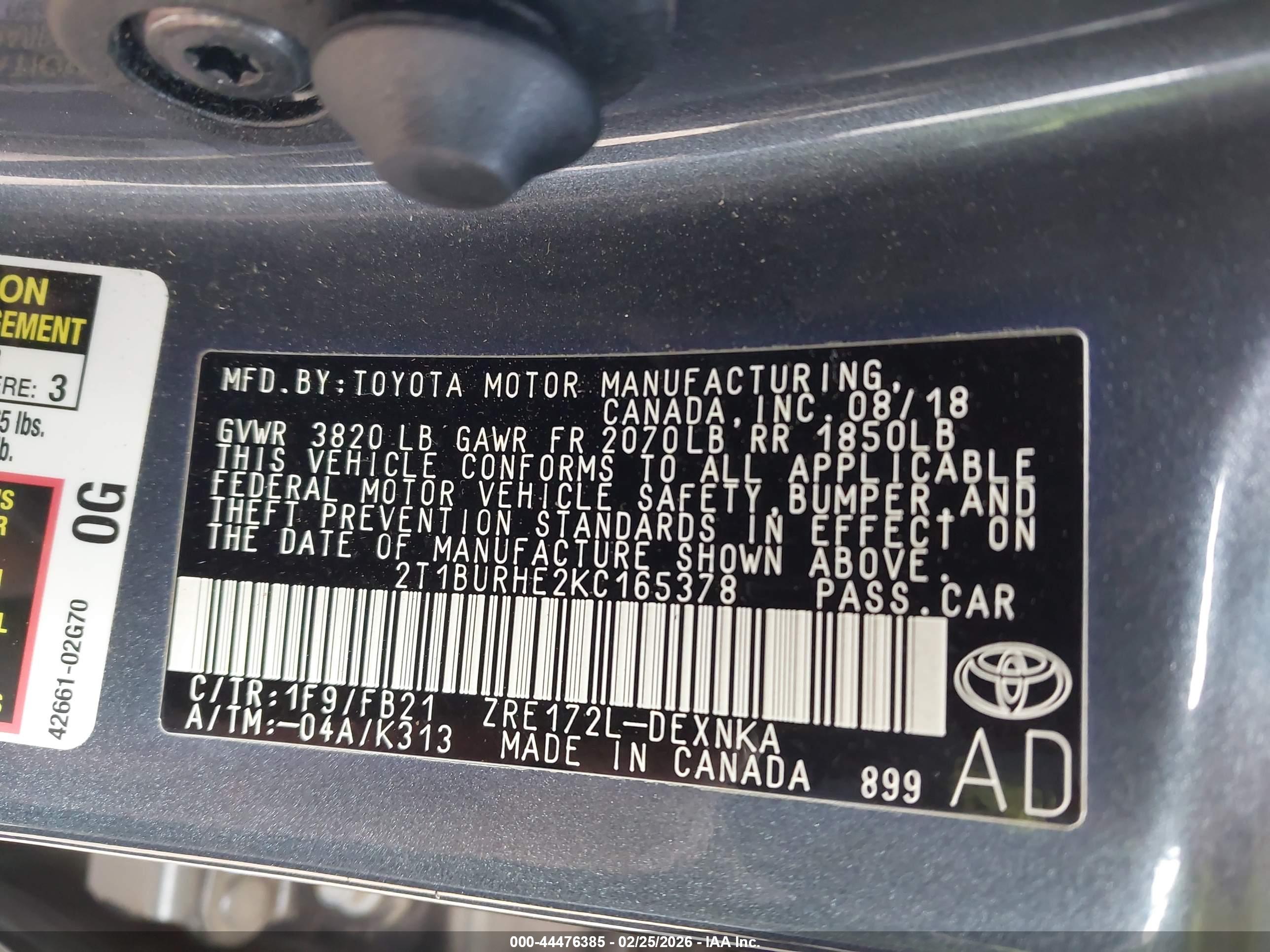 TOYOTA COROLLA image 9