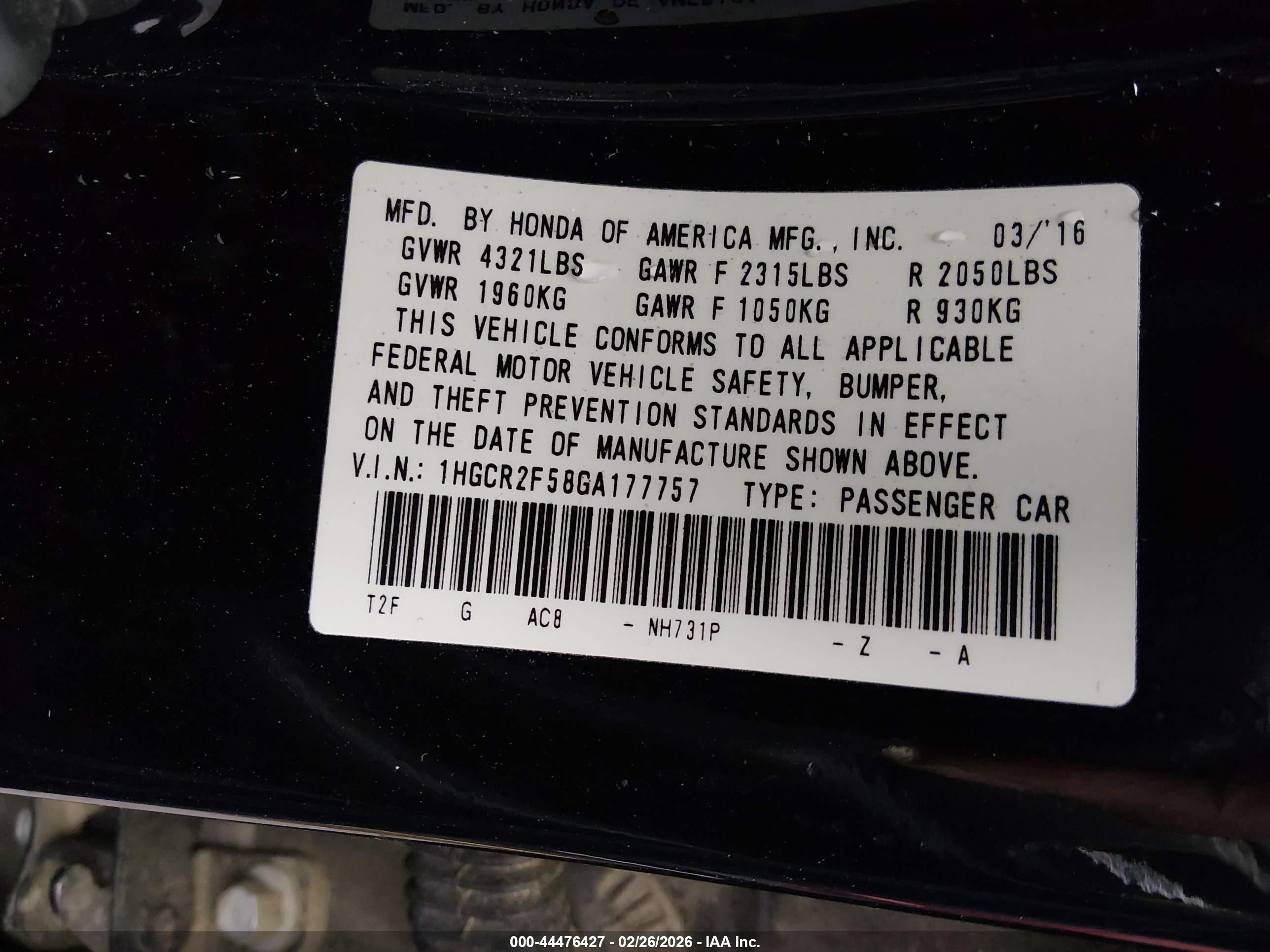 HONDA ACCORD image 9