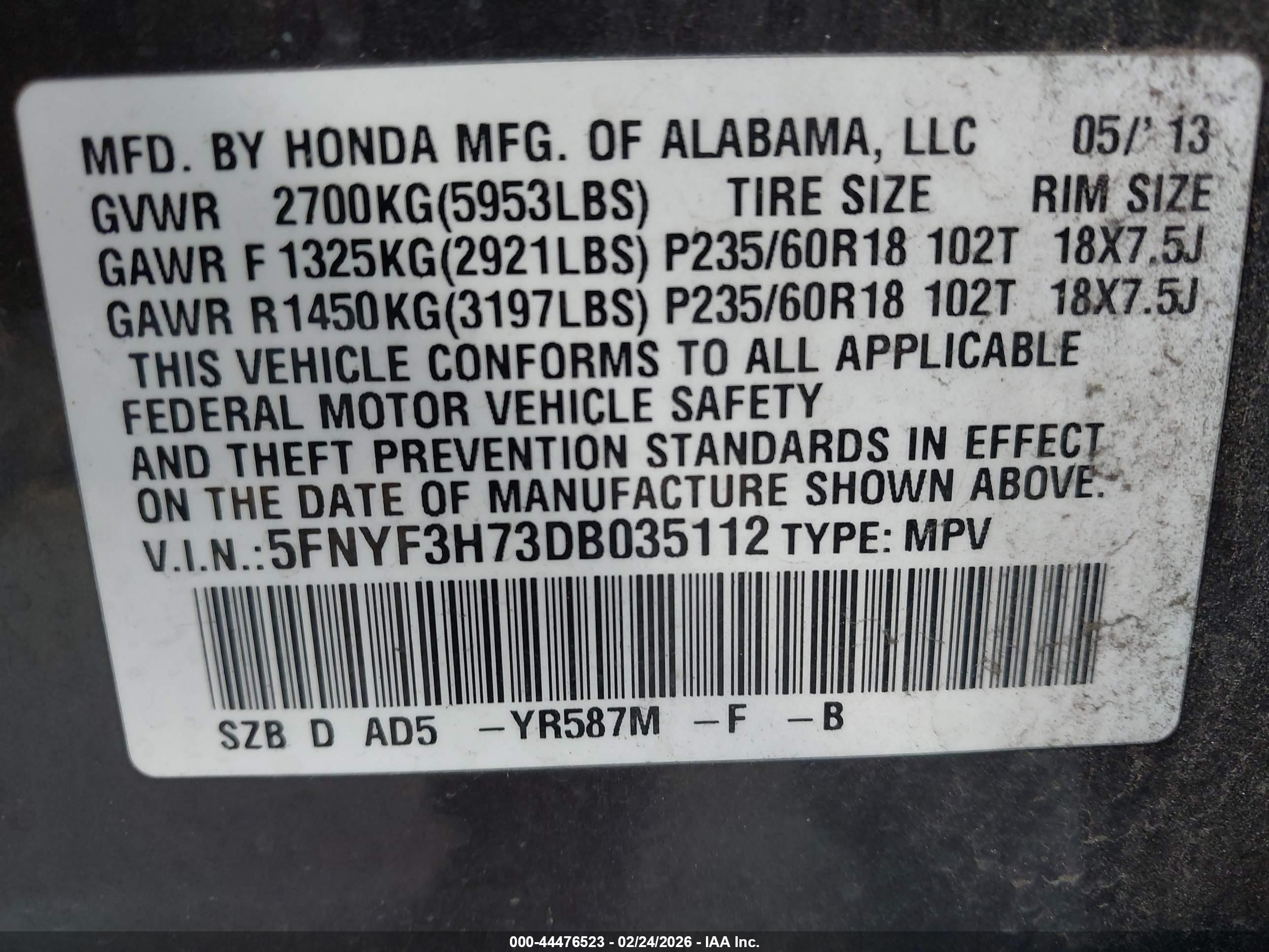 HONDA PILOT image 9