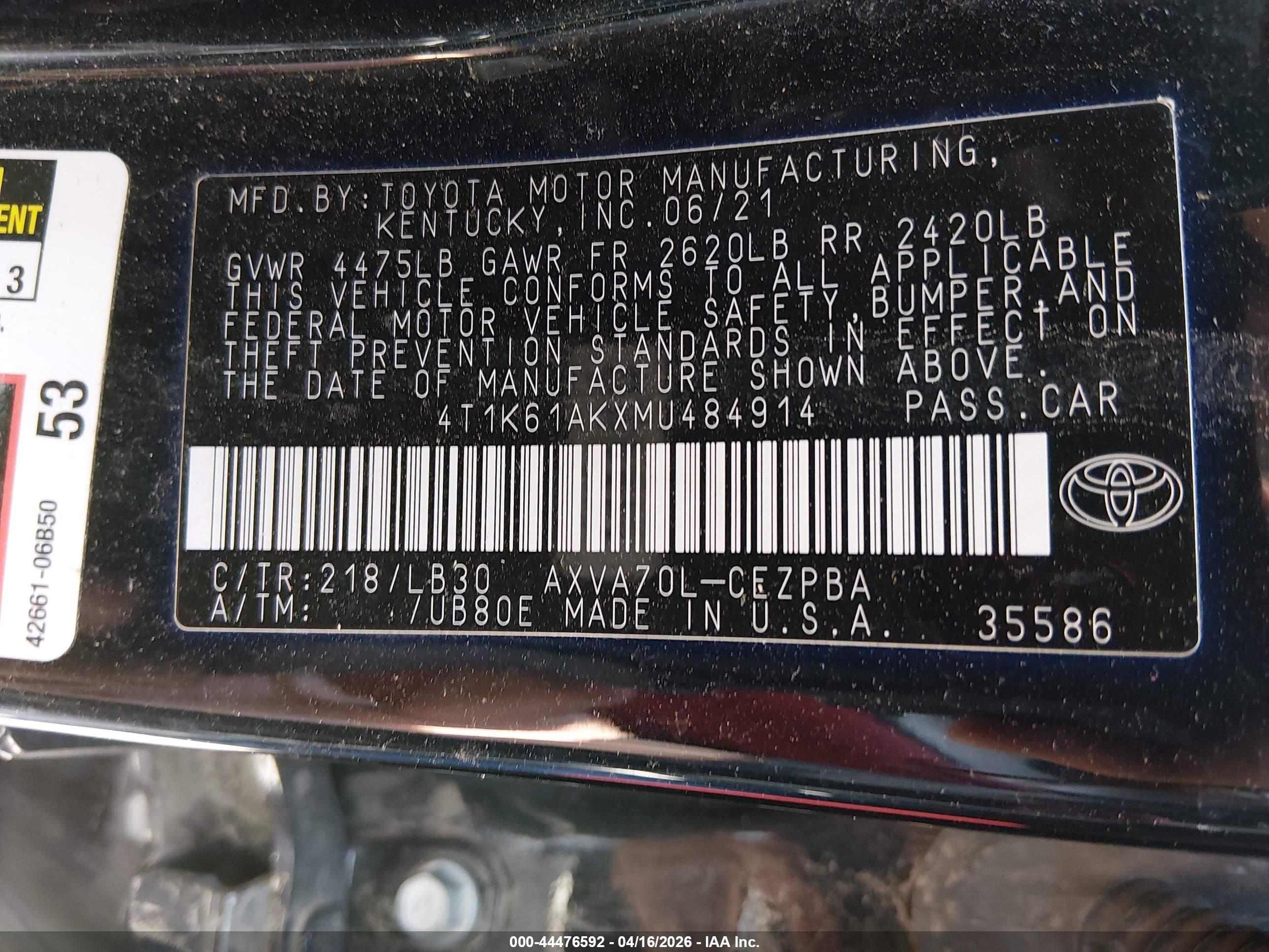 TOYOTA CAMRY image 9